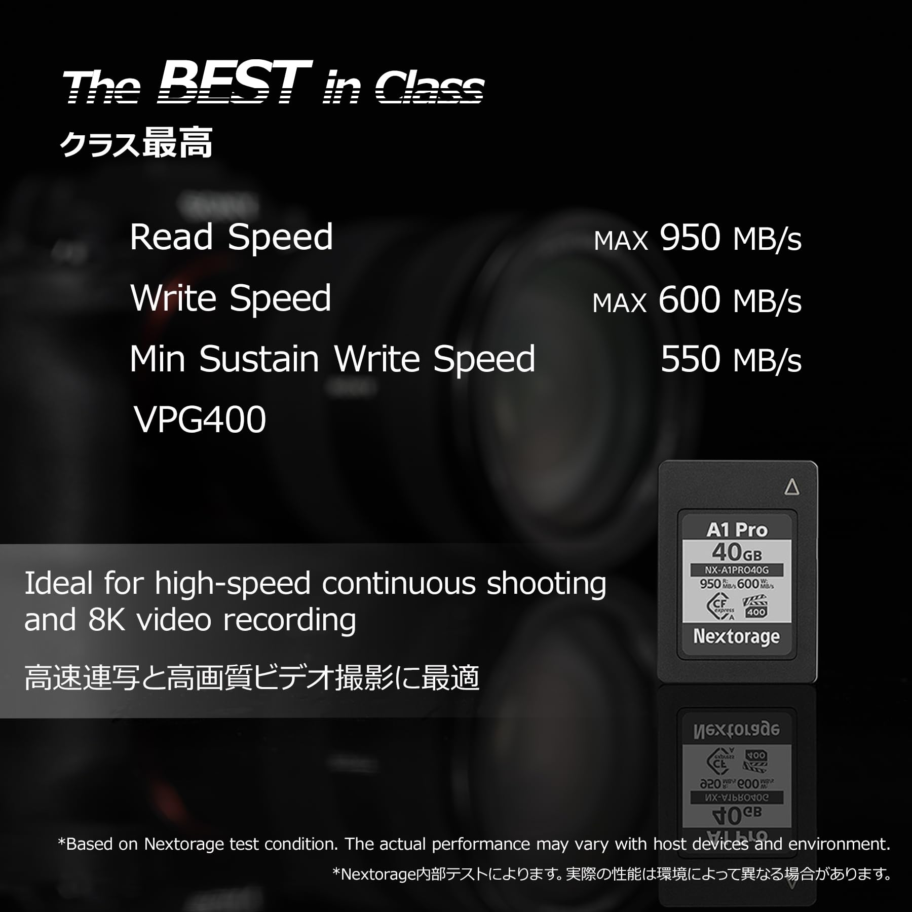 Nextorage Japan Cfexpress Type A Card Nx A1Pro 40Gb Vpg 400 Urtla Fast Read 950Mb/S Write 600Mb/S