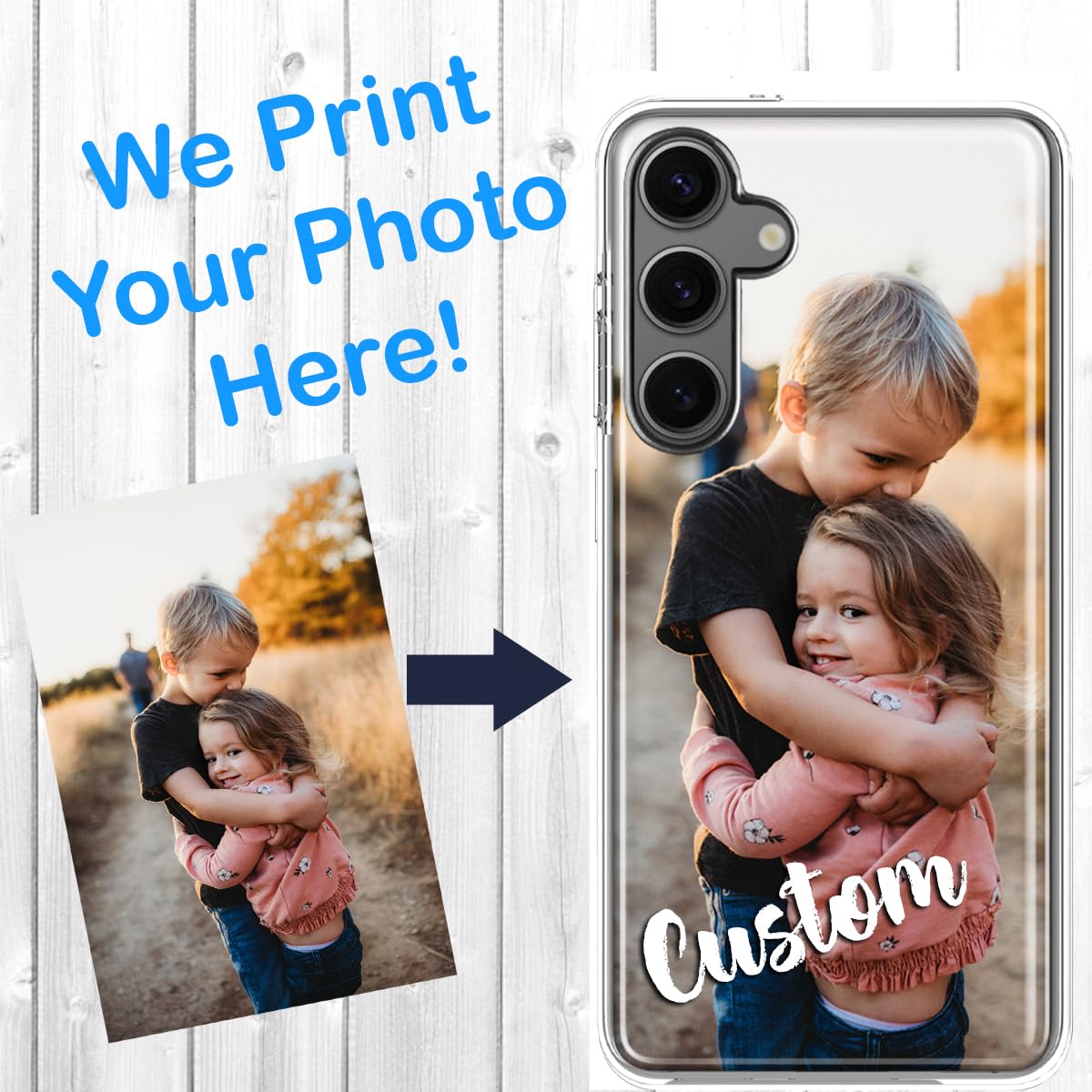 Mundaze Custom Phone Case For Samsung Galaxy A16 5G - Personalized With Your Own Photo - Clear Protective Cover - Custom Gift, S
