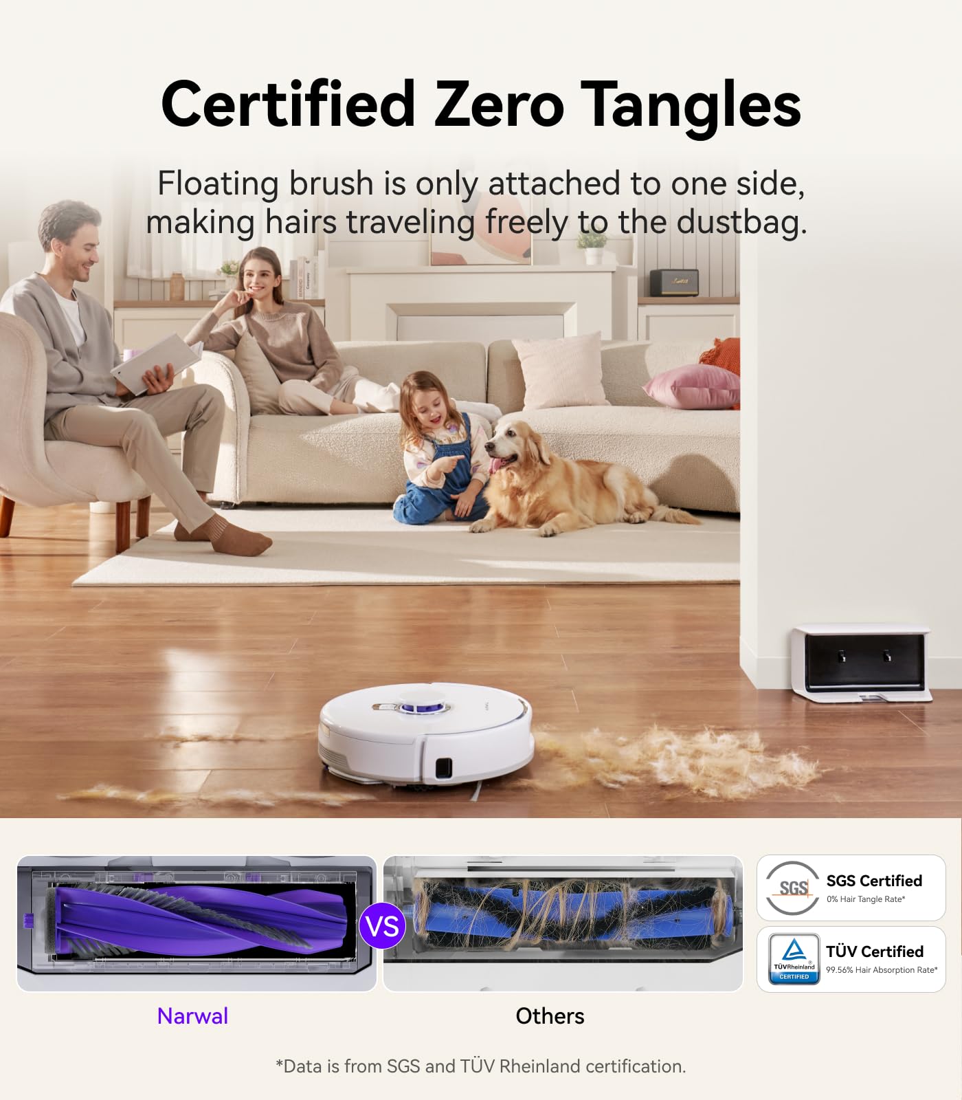 Narwal Freo X Plus Robot Vacuum And Mop, 7 Week Dust Storage, Zero Tangles, 7800Pa Suction, Mopping, Tri Laser Obstacle Avoidanc