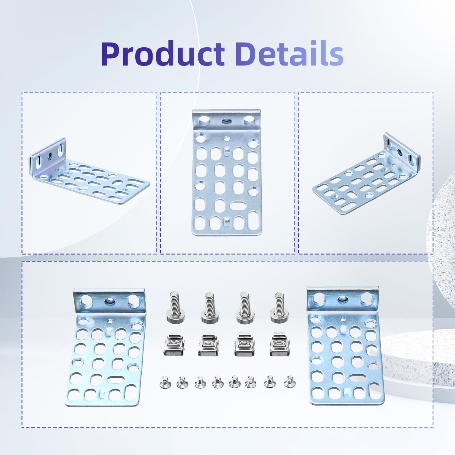 Phyinlan 1U Rack Mount Kit For Cisco Switches Rack Ears For Catalyst 3750/3750G/3750V2 Series And 2960 Series