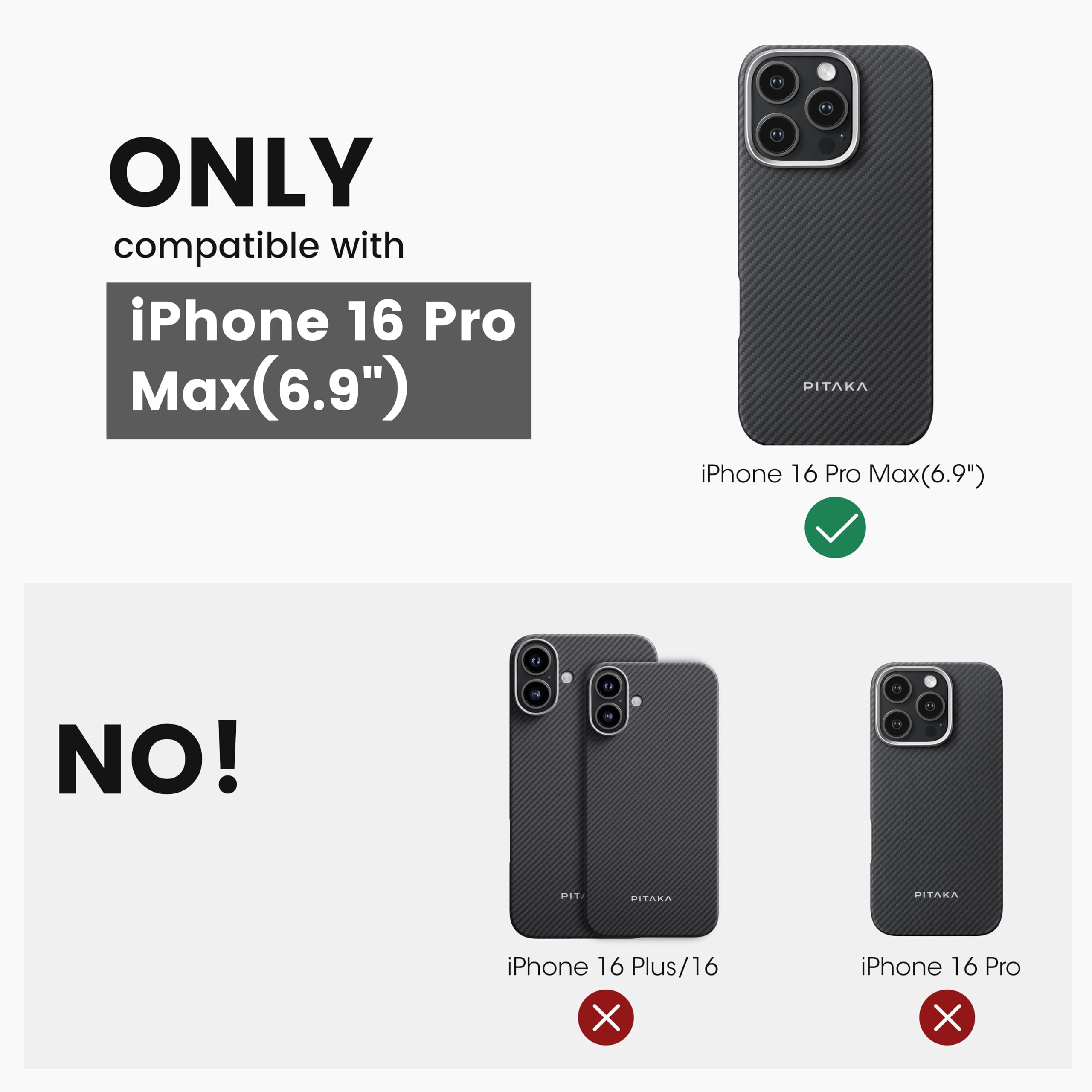 Pitaka For Iphone 16 Pro Max Case 6.9 Inch, Compatible With Magsafe, Thin & Light Case Iphone 16 Pro Max With A Caseless Feel, 6