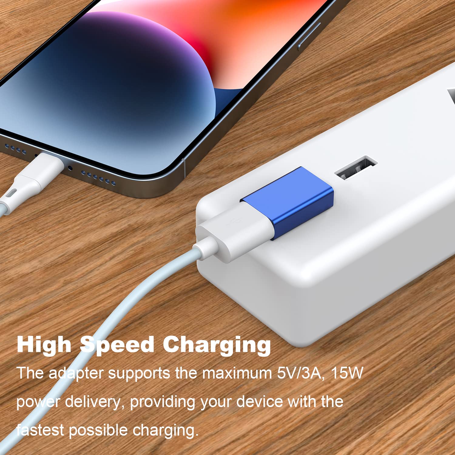 Areme 90 Degree Usb 3.0 Adapter 2 Pack, Left And Right Angle Usb A Male To Female Converter Extender For Pc, Laptop, Usb A Charger, Power Bank And More (Blue)