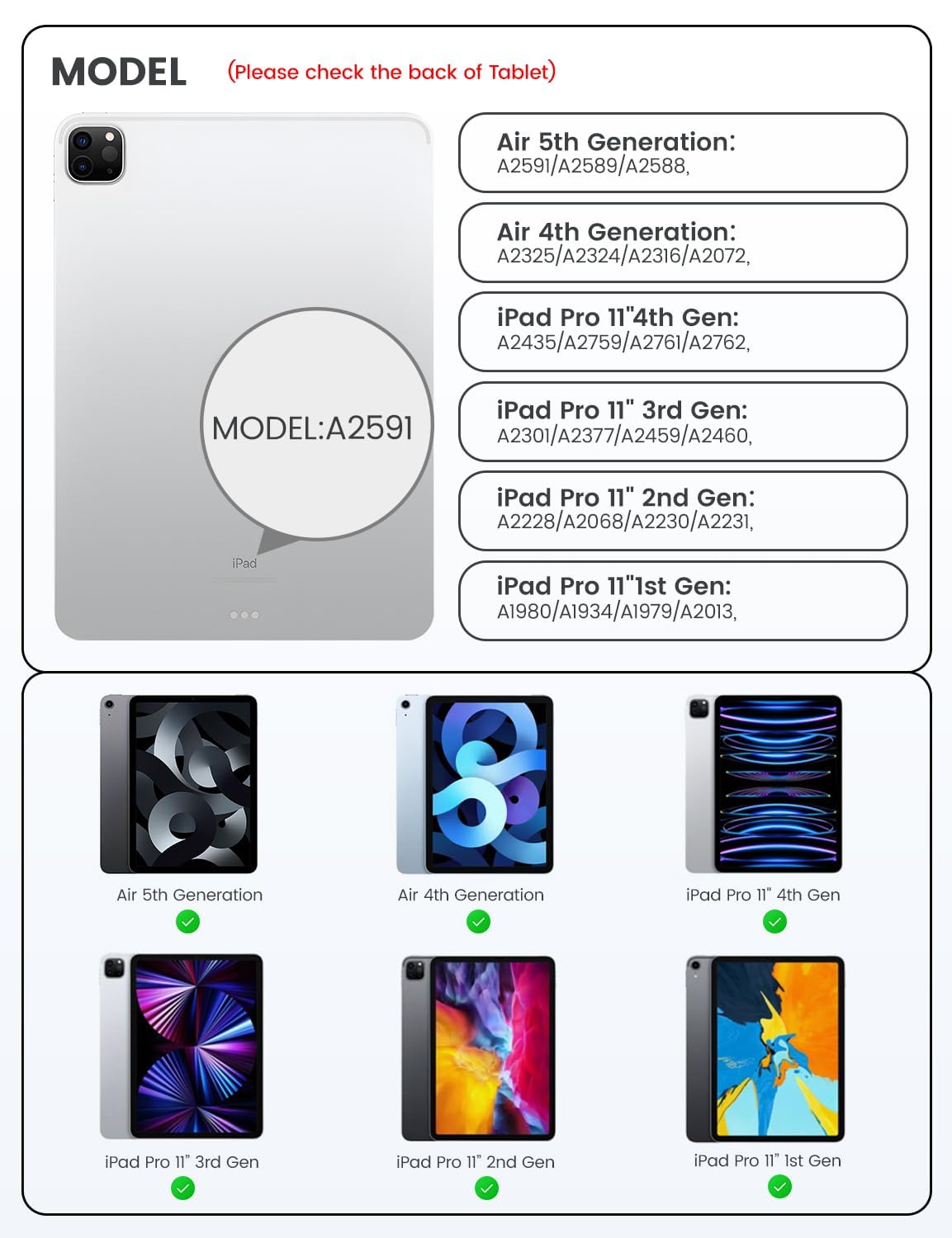 Oyeeice For Ipad Air 5Th Generation Case With Keyboard   Detachable Backlit Keyboard, Smart Folio Cover With Pencil Holder For I