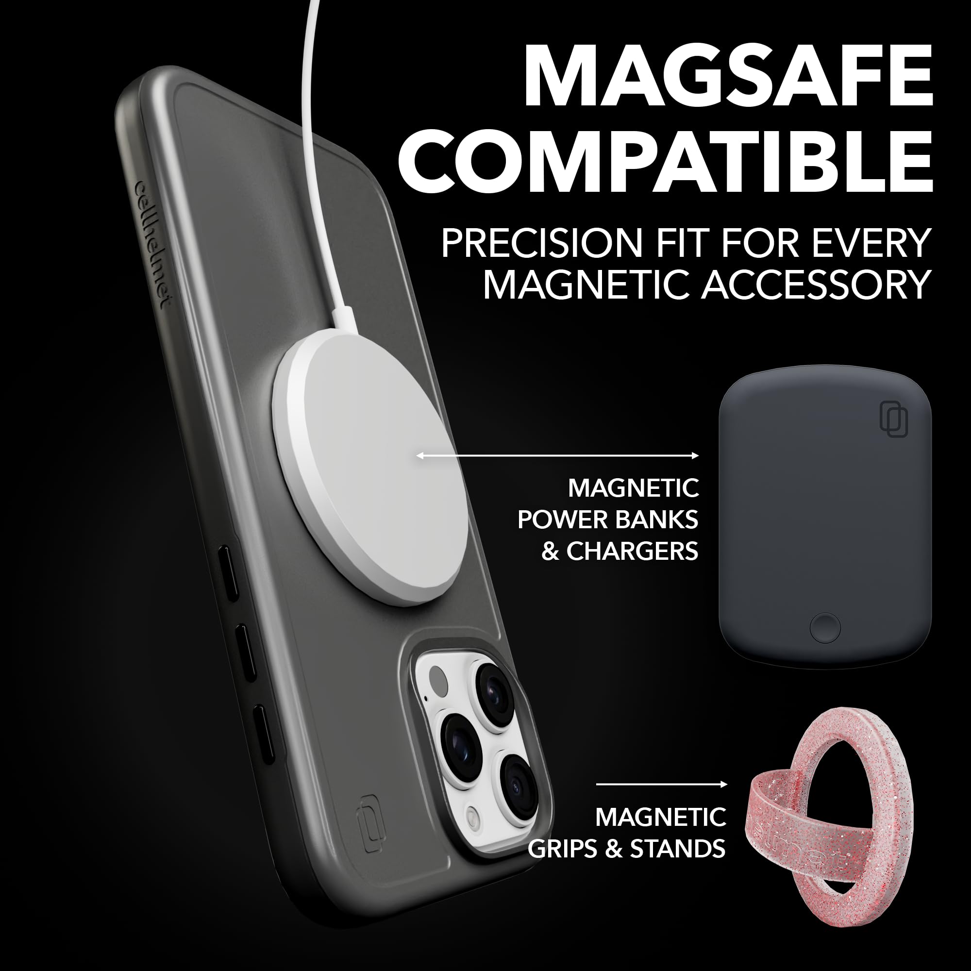 Cellhelmet Fortitude Case Designed For Iphone 16 Pro Max | Magsafe Compatible | Dual Protection | Drop Test Certified | Shockpro