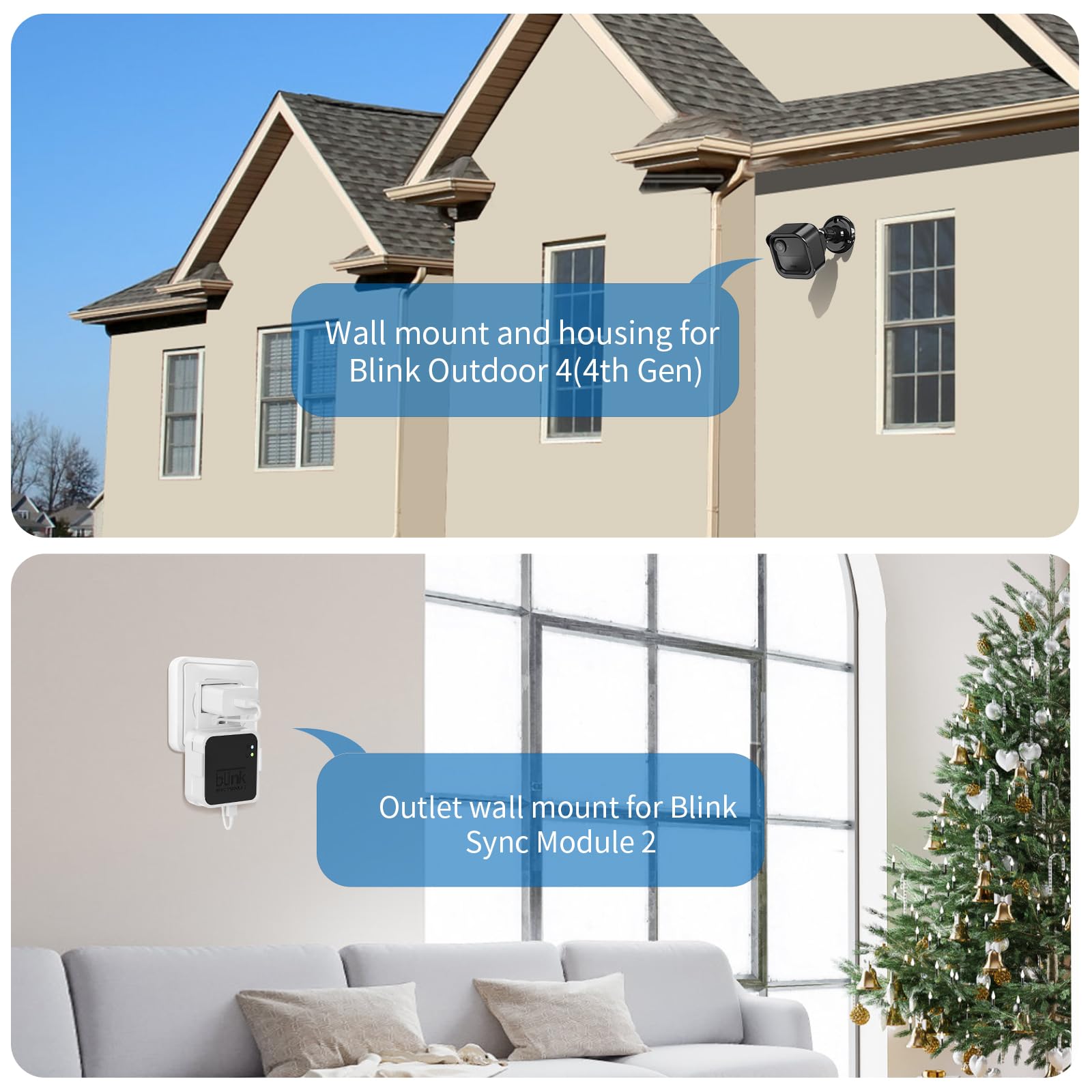 Hogee All New Blink Outdoor 4 (4Th Gen) Camera Mount, Weatherproof Protective Housing And 360 Adjustable Mount With Sync Module