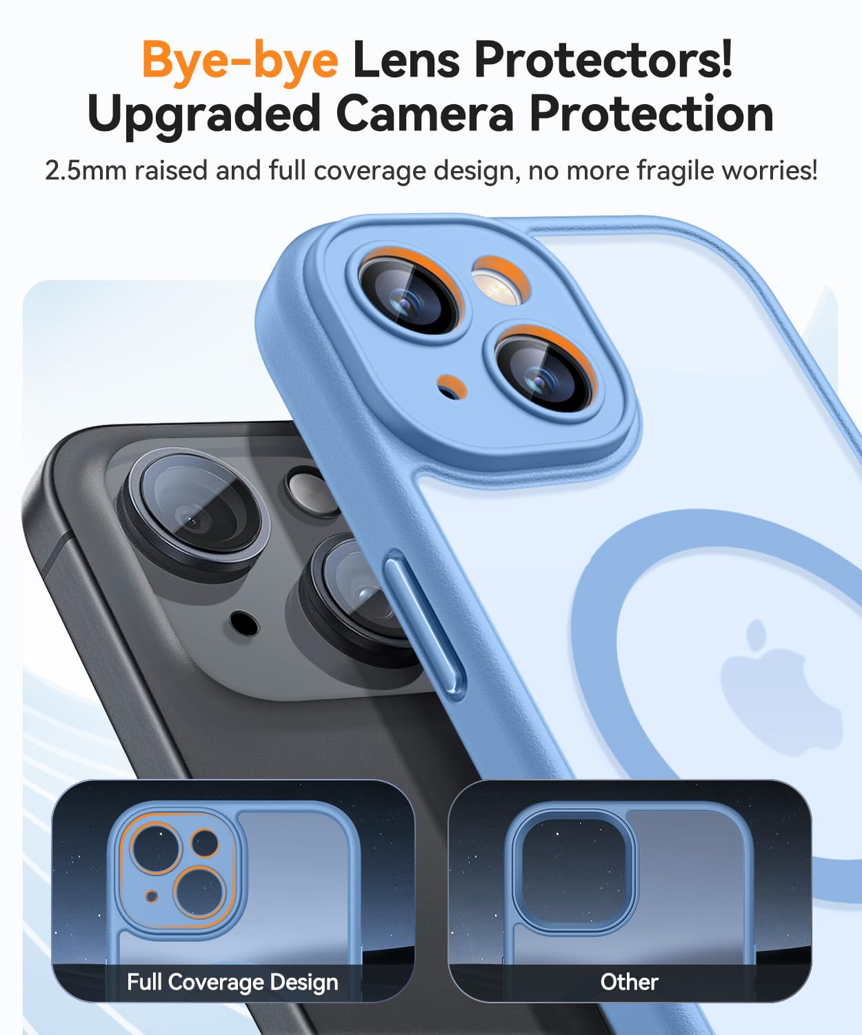 Canshn Magnetic For Iphone 14 Case, Upgraded [Full Camera Protection] [Compatible With Magsafe] [Translucent Matte] Shockproof P