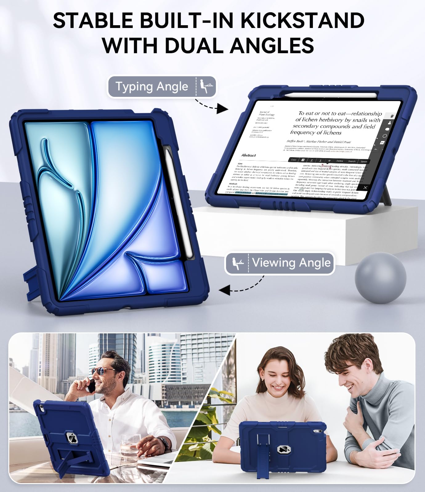 Okp Case For New Ipad Air 13 Inch M3 (2025), For Ipad Air 13-Inch M2 (2024), Heavy Duty Shockproof Rugged Ipad Air 13   Protec