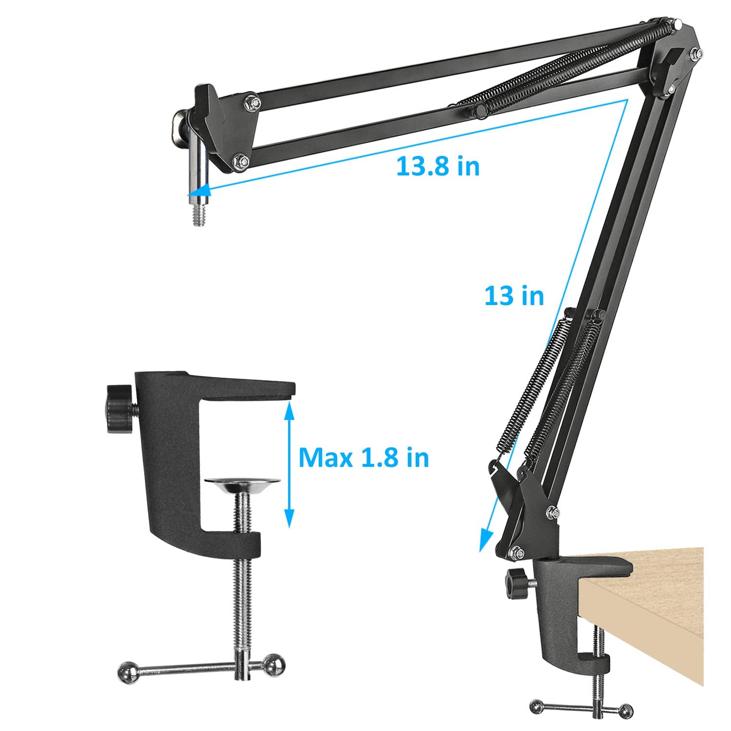 Solocast Boom Arm Mic Stand, Adjustable Suspension Boom Scissor Arm Stand For Hyperx Solocast Gaming Microphone By Sunmon
