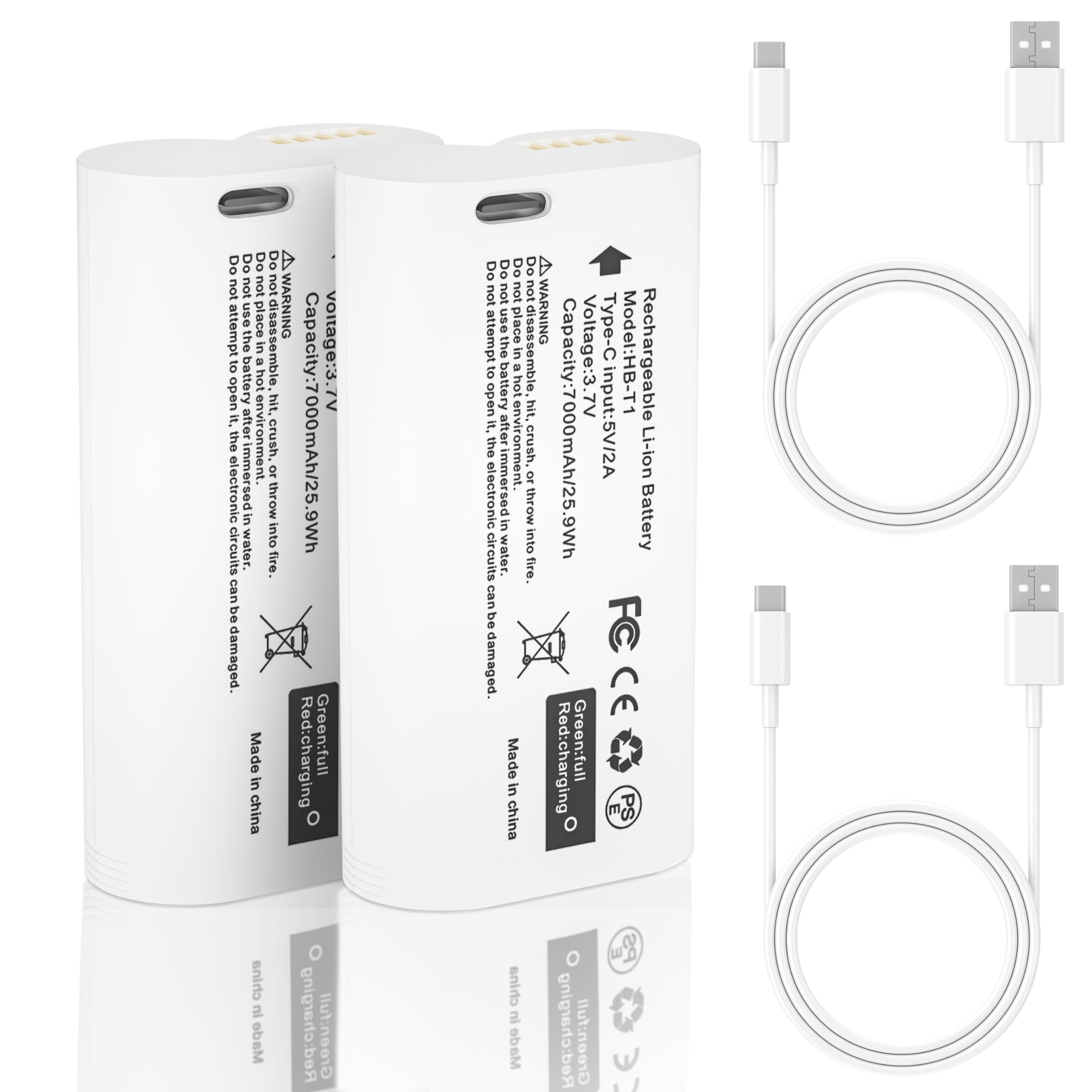 Dmmns 2 Pack Batteries Cam Pro,Upgraded 7000Mah Removable Battery Pack Wbat1 Replacement For Wyze Cam Pro 2K Camera Wyzecop Rech