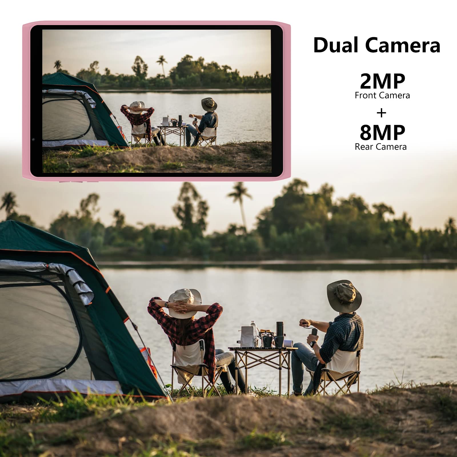 Tablet Android 12 Tablets 8 Inch, Wifi 6 Tablet Computer 2Gb Ram 32Gb Rom, 1280X800 Ips Touch Screen, 2+8Mp Dual Camera, 4300Mah