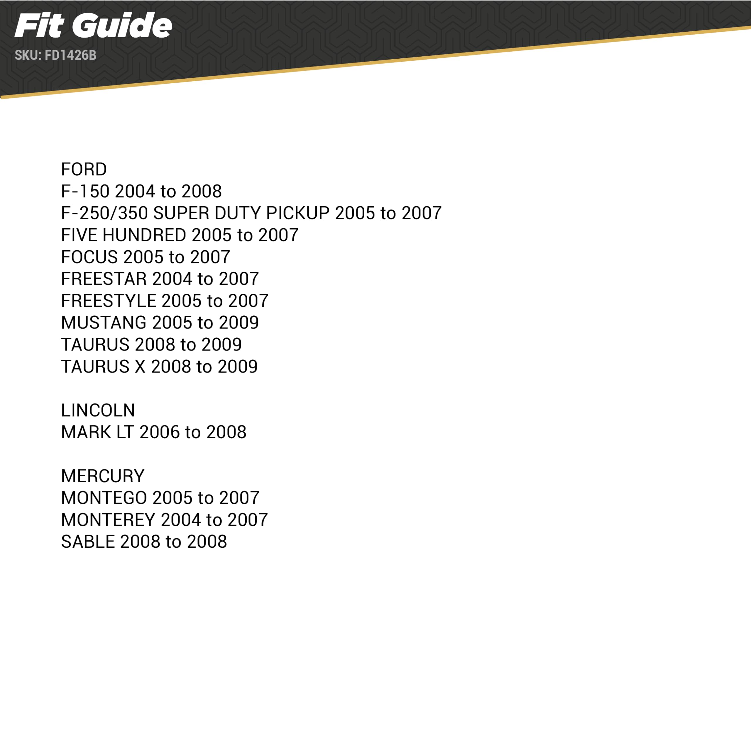 Scosche FD1426B Double DIN Radio Install Dash Kit Compatible with Select 2004 09 Ford, Lincoln and Mercury Vehicles   Aftermarket Car Stereo Installation Kit   See Fit Guide in Images for Vehicles