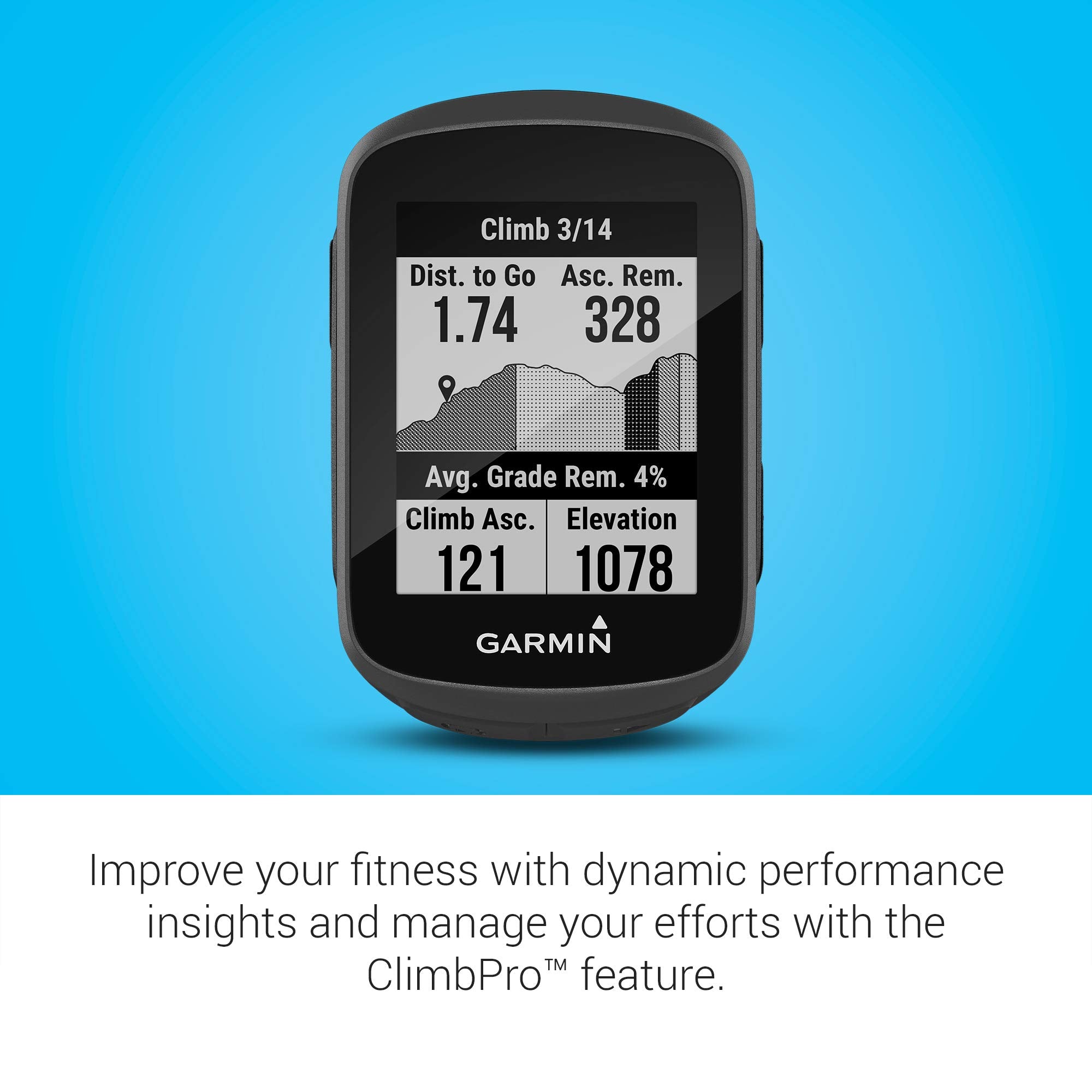 Garmin Edge 130 Plus, Gps Cycling/Bike Computer, Download Structure Workouts, Climbpro Pacing Guidance And More (010 02385 00),