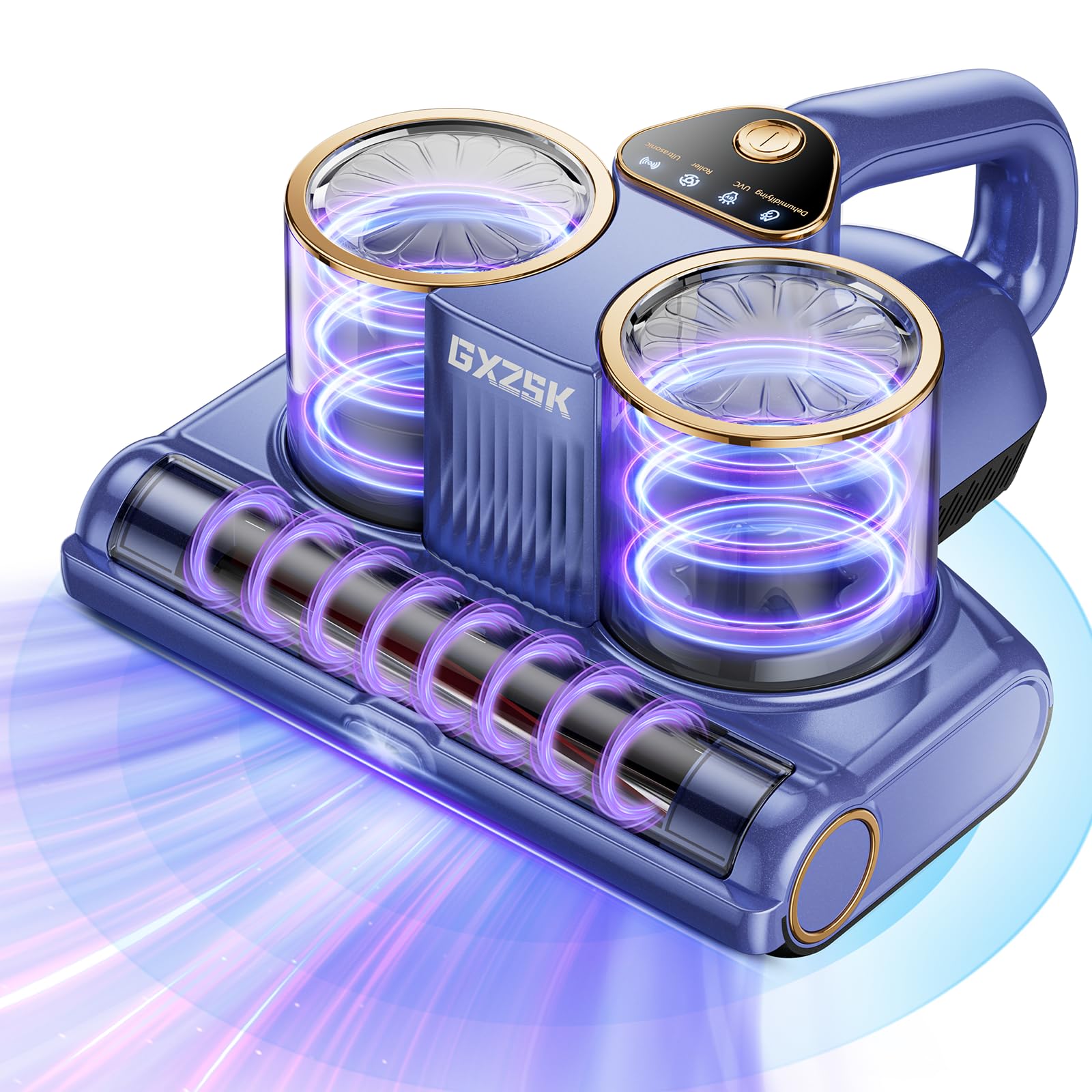 Gxzsk Mattress Vacuum Cleaner, 16kPa Bed Vacuum Cleaner with 253.7nm UV-C Light, Ultrasonic & 140? Heating, Dual Cup & Widen Suc