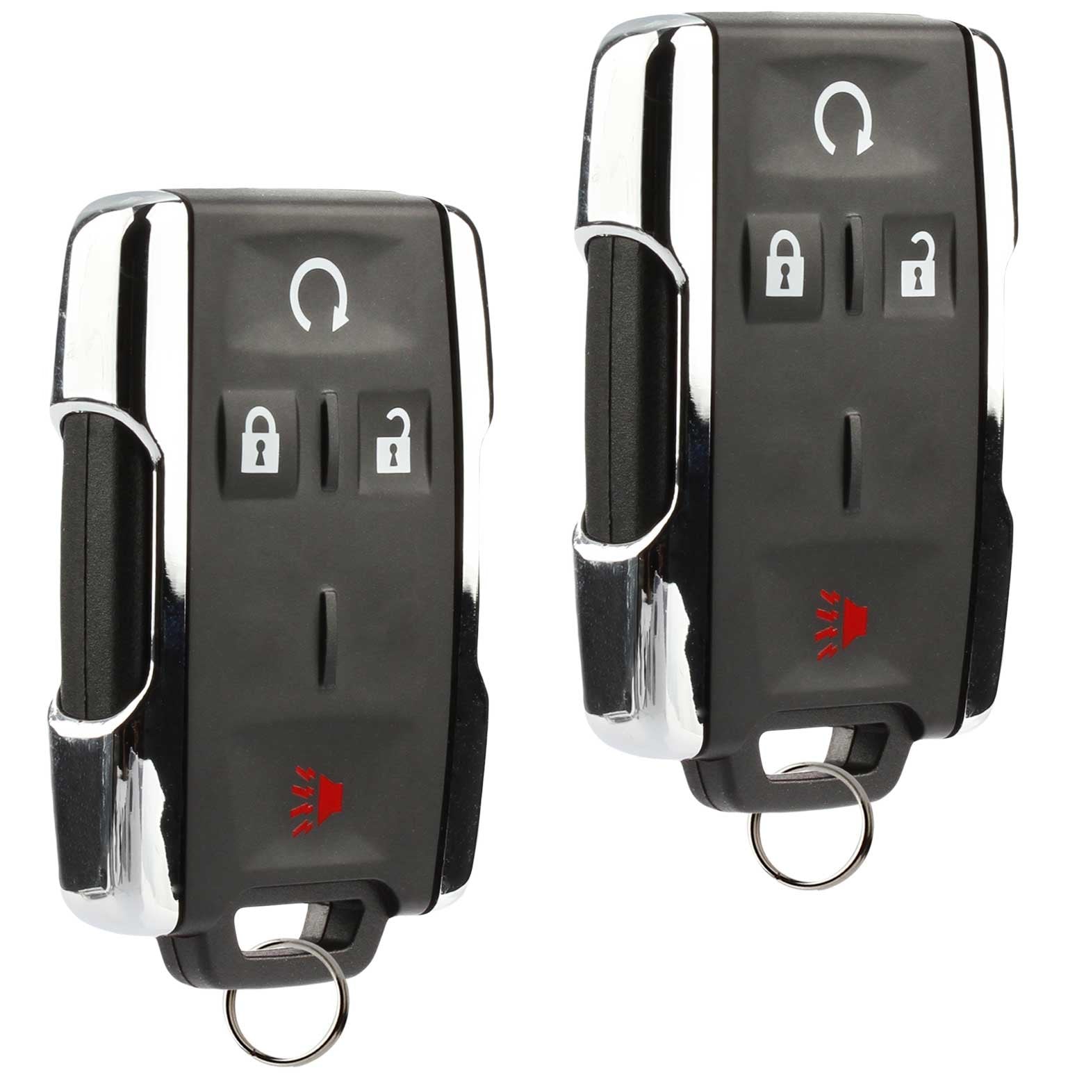 Key Fob Keyless Entry Remote Start Fits Chevy Silverado Colorado/Gmc Sierra Canyon 2014 2015 2016 2017 (M3N 32337100 Chrome), Se
