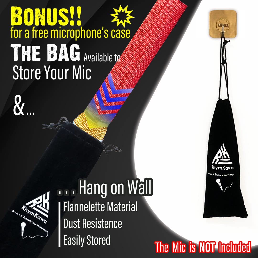 Rk Red Crystal Mic Handle Cover Fits For Shure Wireless Microphone Slx2, Blx2/Sm58, Beta58, Beta87, Beta83, Pg58 Unique Diamond