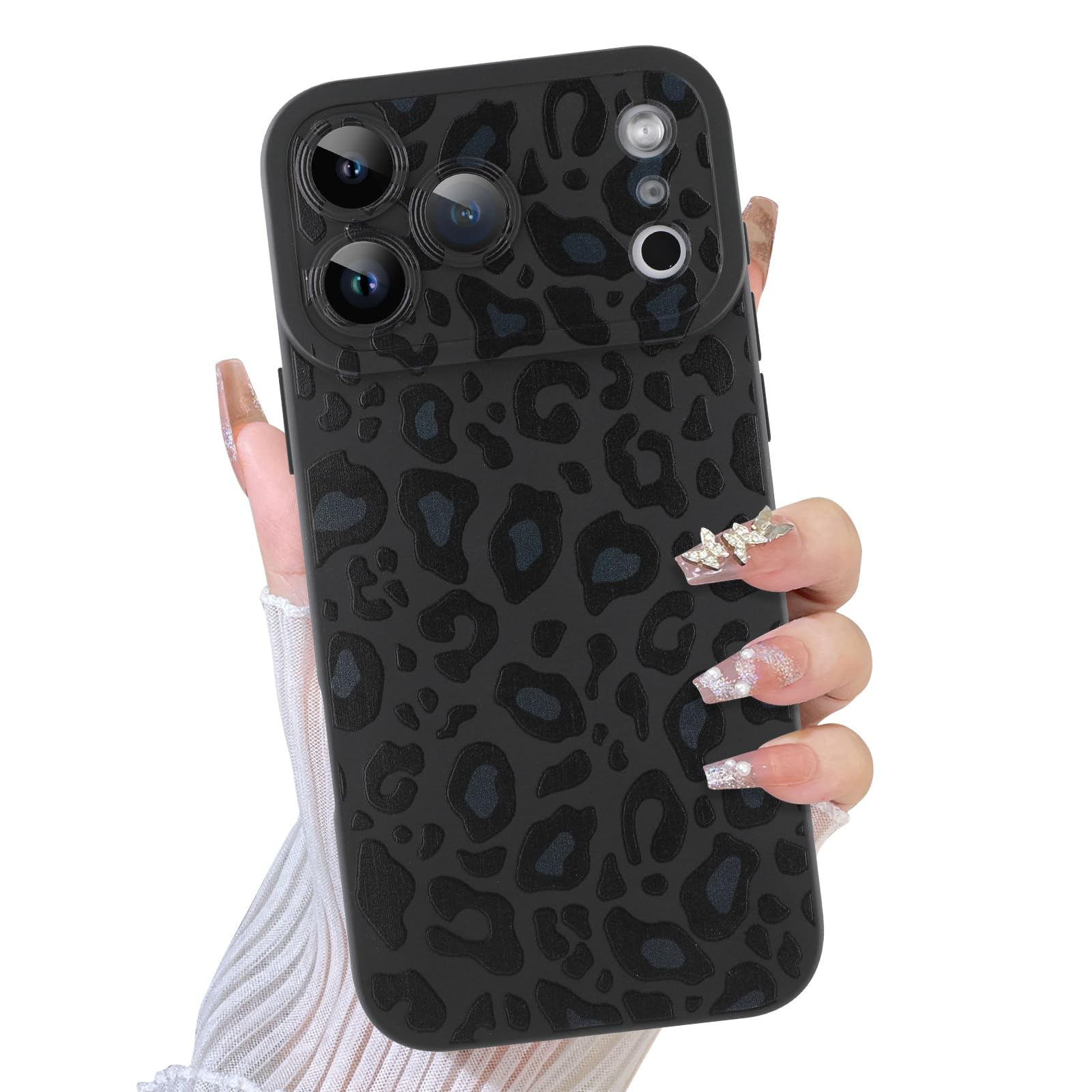 TEAUGHT Compatible with iPhone 17 Pro Max Case 2025 Cute Pattern Leopard Print Cheetah Camera Protection Cover, Cheetah Pattern 
