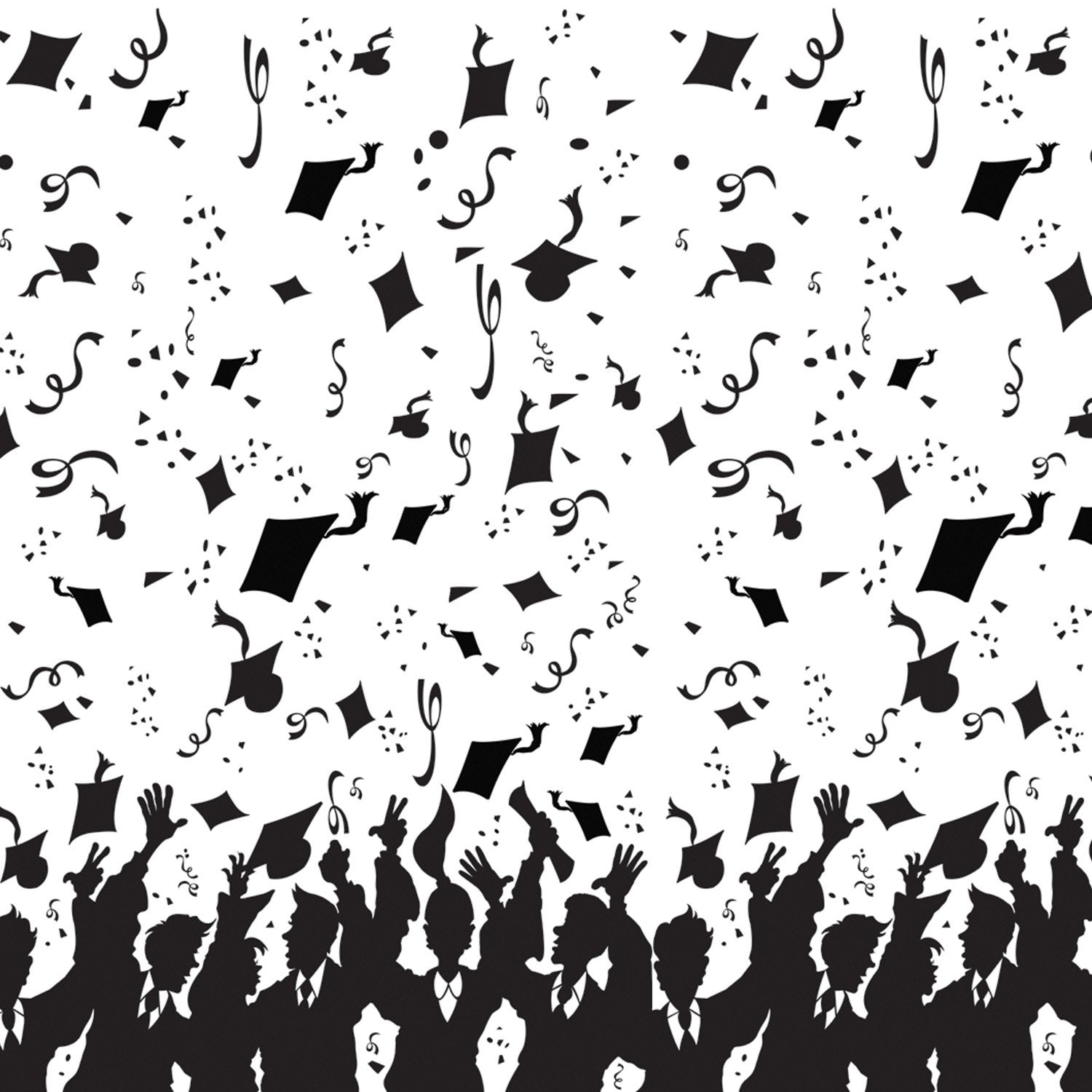 Graduation Backdrop Sign Beistle Graduation Wall Backdrop, 4 x 30 Photo Backdrop, Easy to Adher ...