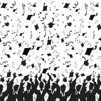 Beistle Graduation Wall Backdrop, 4 x 30 Photo Backdrop, Easy to Adher ...