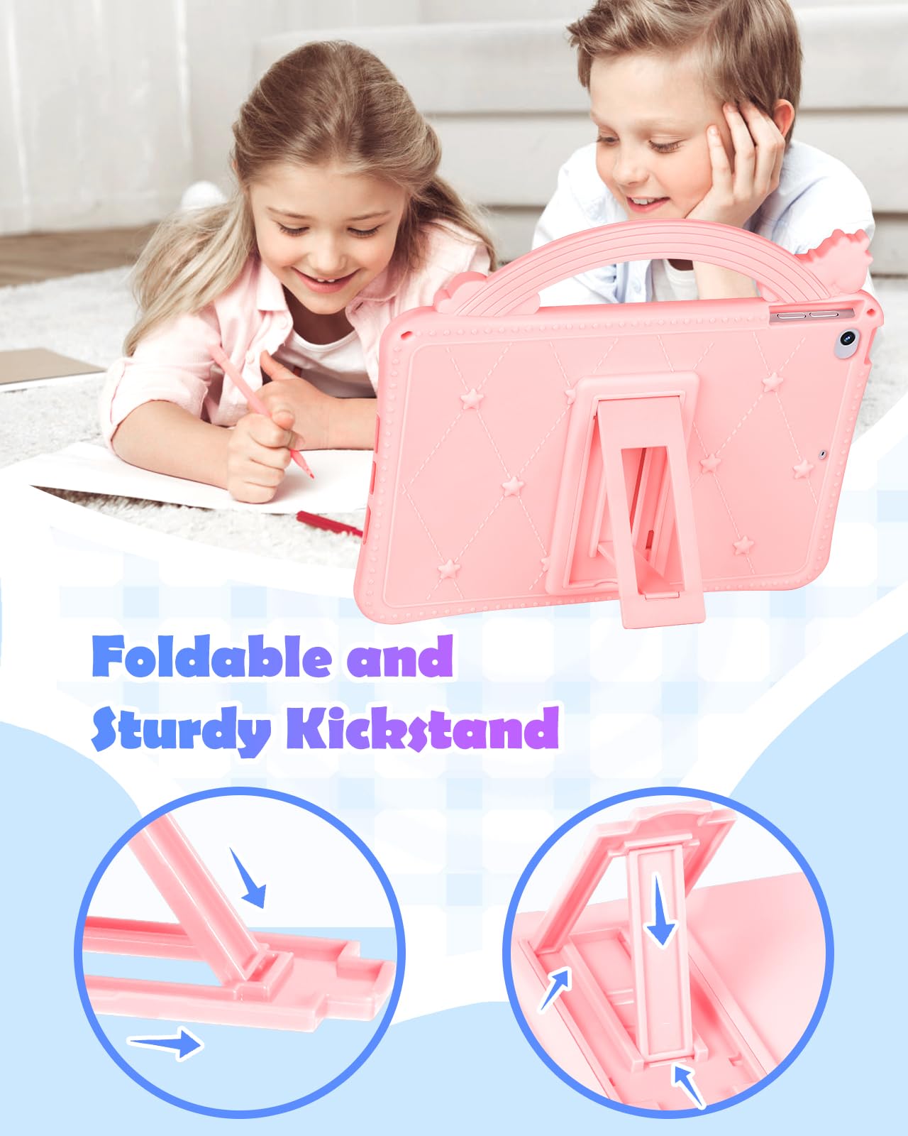 Wazzasoft For Ipad Mini 1/2/3 Case 7.9 Inch For Girls Cute Girly Cartoon Kawaii Pretty 3D Design Cover With Stand & Strap Unique