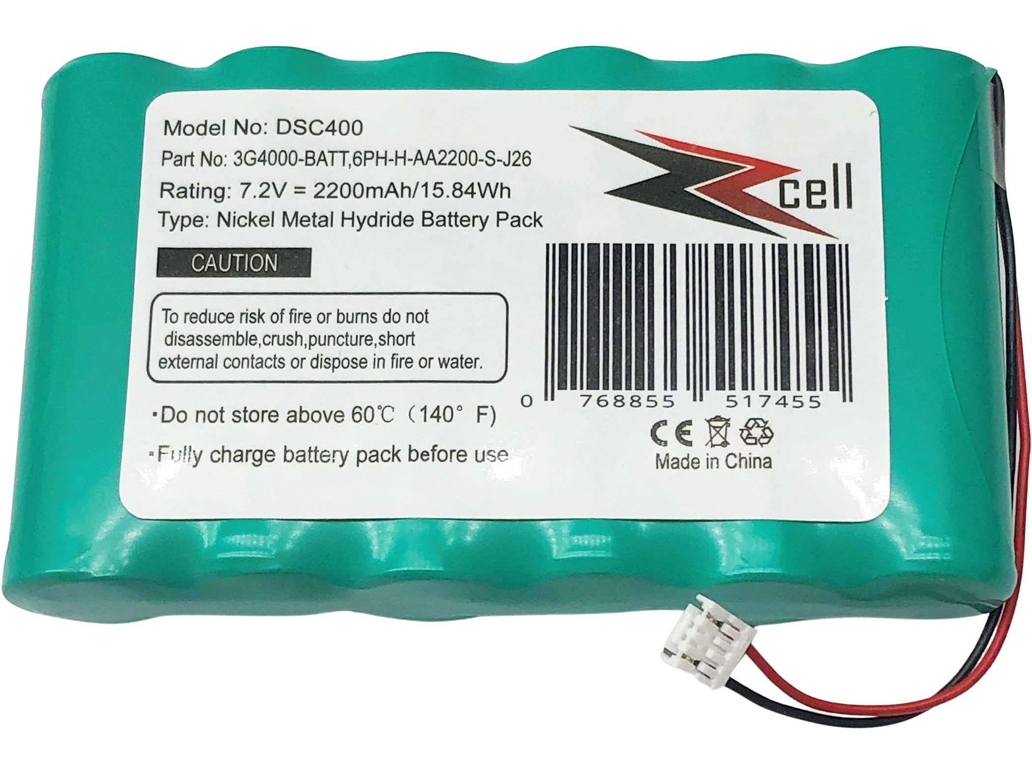 Zzcell Battery Replacement For Dsc 3G4000 Batt 6Ph H Aa2200 S J26 Dsc 3G4000 Cellular Communicato Alarm System 7.2V 2200Mah