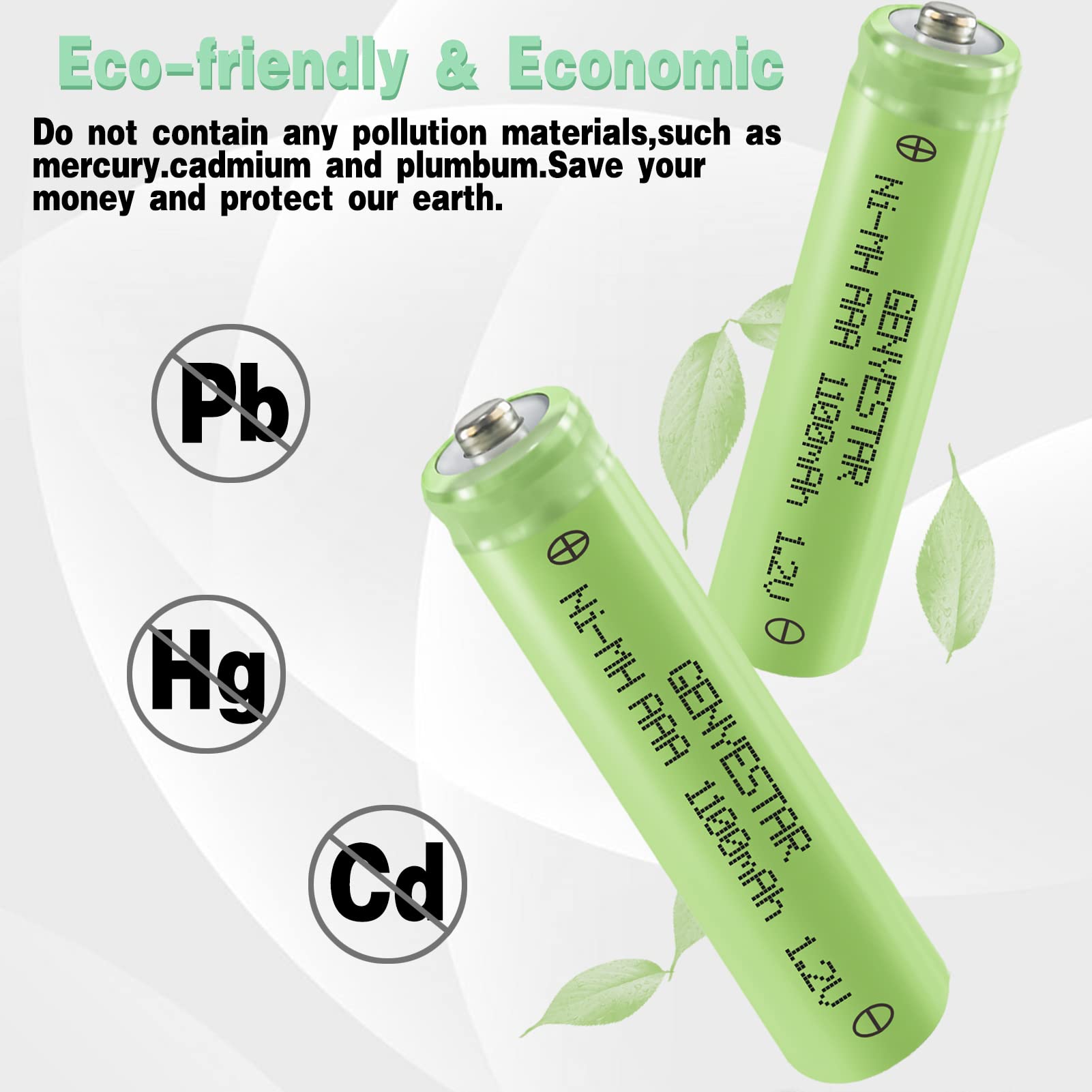Genyestar Rechargeable Aaa Batteries, 1.2V 1100Mah Ni Mh Pre Charged Triple Aaa Rechargeable Batteries, High Performance & Long