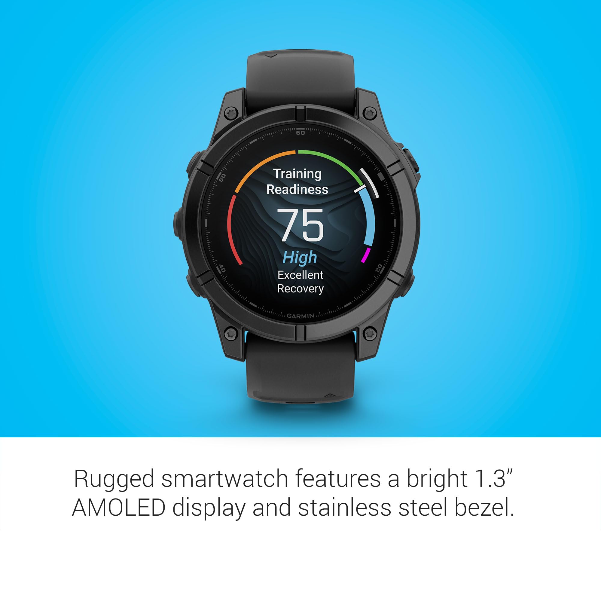 Garmin Fenix E - 47 Mm, Amoled, Premium Multisport Gps Smartwatch, Long-Lasting Battery Life, Slate Gray Steel With Black Band