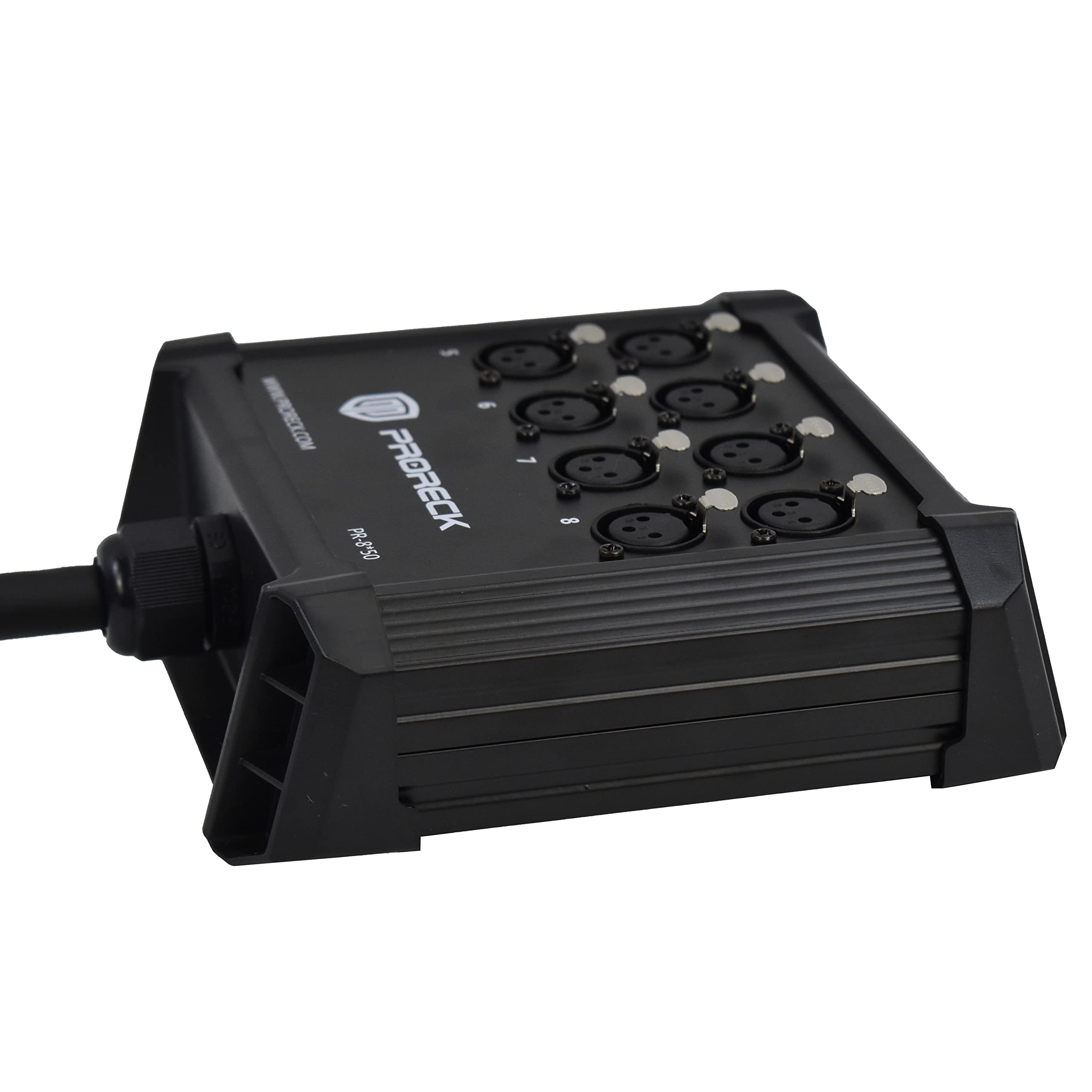 Proreck 8 Channel Low Profile Xlr Send Circuit Board Snake Cables, Xlr Splitter Cable For Live, Recording, Stage, Studio, 50 Fee