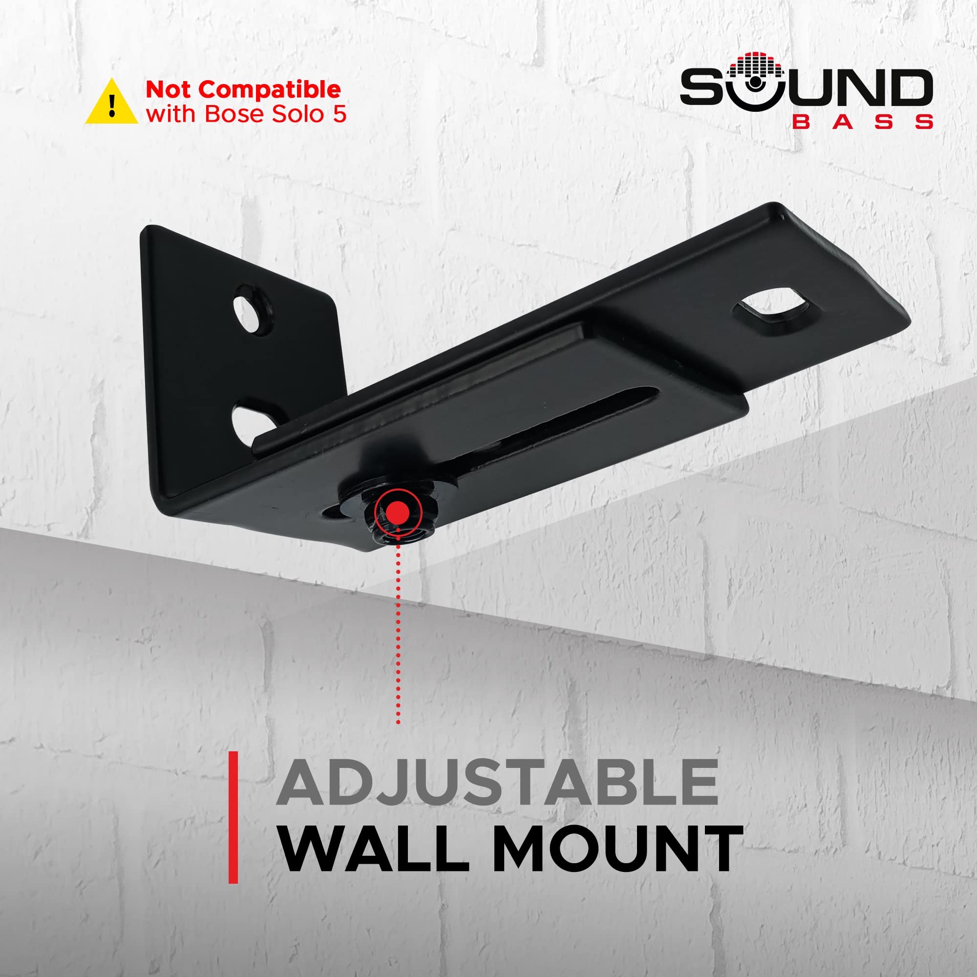 Soundbar 300/500/550/600/700/900/Ultra, Tv Speaker Adjustable Wall Mount Kit, Black, For Bose Sound Bar Smart 300 500 550 600 70