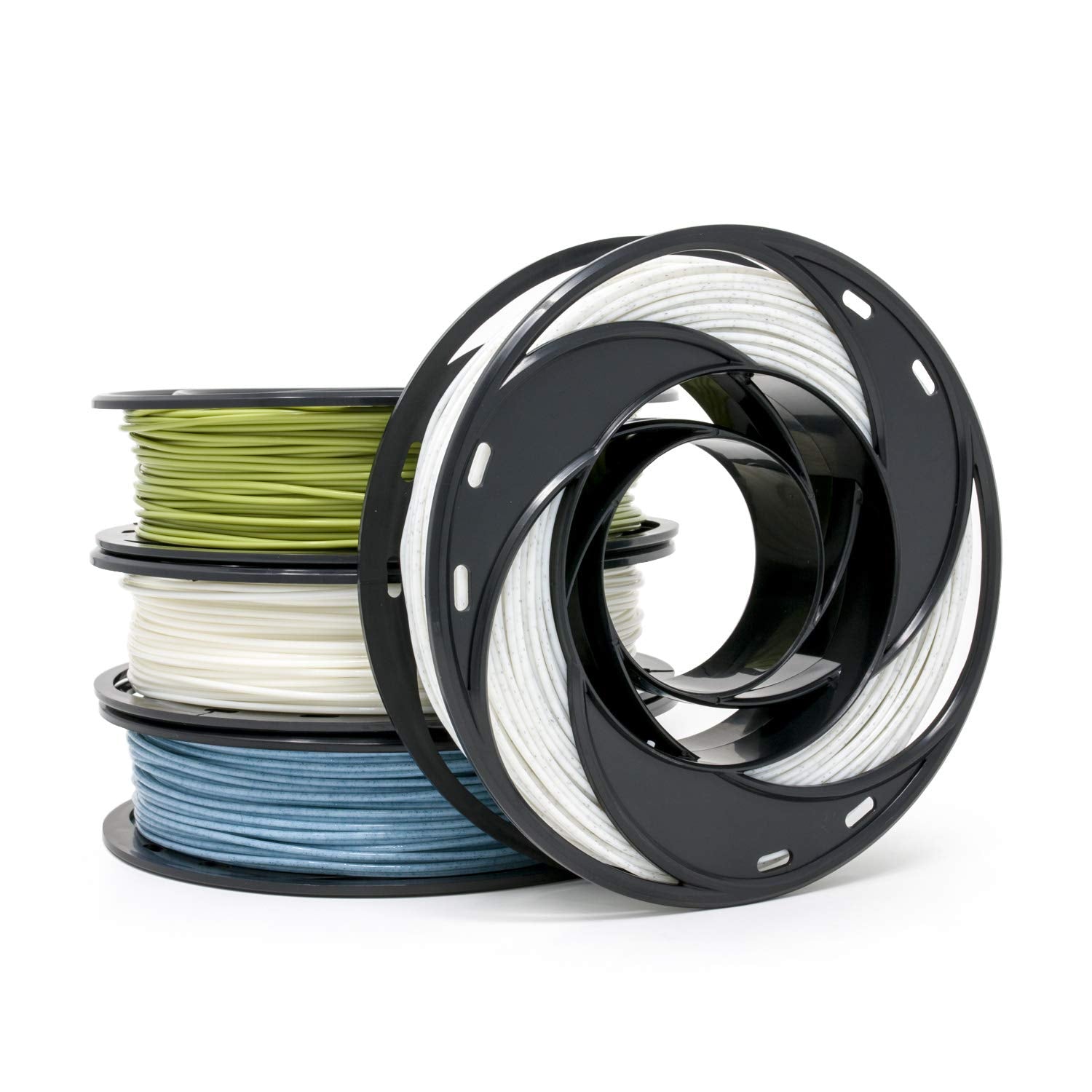 Gizmo Dorks Pla 3D Printer Filament 3Mm (2.85Mm) 200G, 4 Color Sample Pack   Marble, Glitter Blue, Glow Green, Change Green Yell