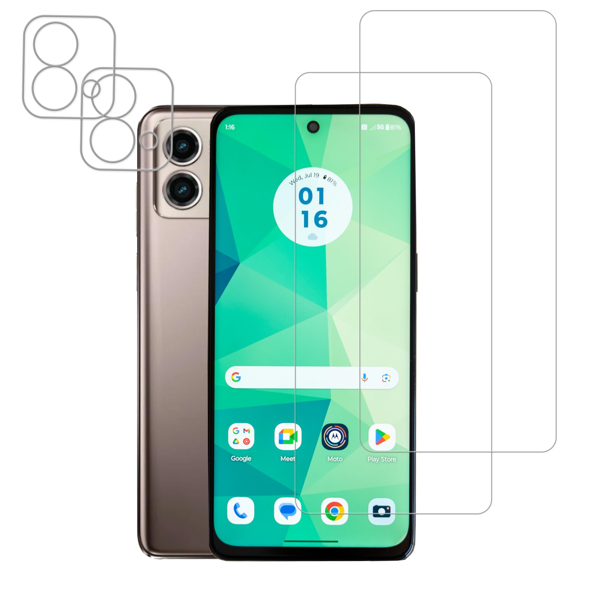 Hkkais Screen Protector For Motorola Moto G Stylus 5G 2023 Tempered Glass Film 2 Pack With Camera Lens Protector 2 Pack