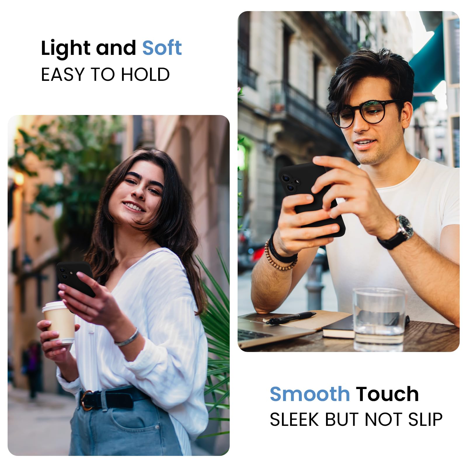 Firenova Designed For Iphone 16 Case, Silicone Upgraded [Camera Protection] Phone Case With [2 Screen Protectors], Soft Anti Scr