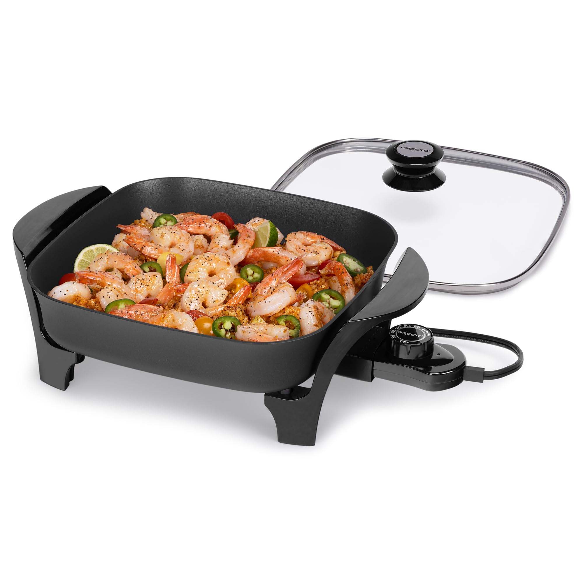 Presto 06626 11 Inch Electric Skillet W/Glass Lid