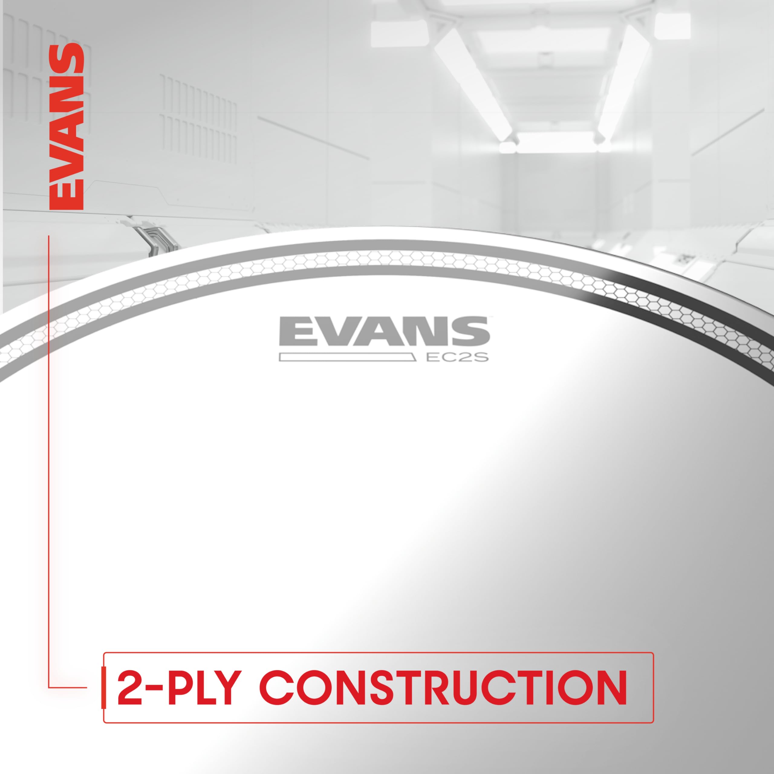 Evans Drum Heads   Ec2S Clear Fusion Tompack (10 Inch, 12 Inch, 14 Inch)