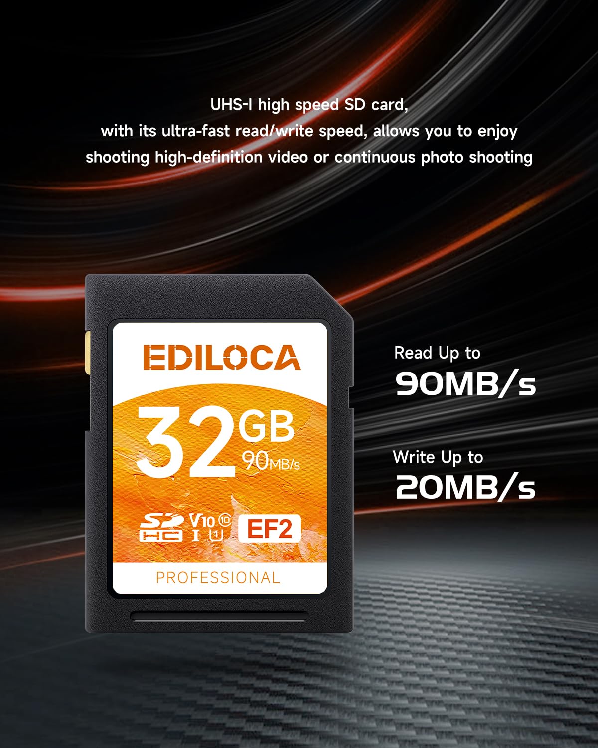 Sd Card 64Gb Uhs I Sd Card Uhs I Memory Card Fast Storage, Read Speed 100Mb/S, Write Speed 50Mb/S, C10, U3, V30, Full Hd & 4K Vi