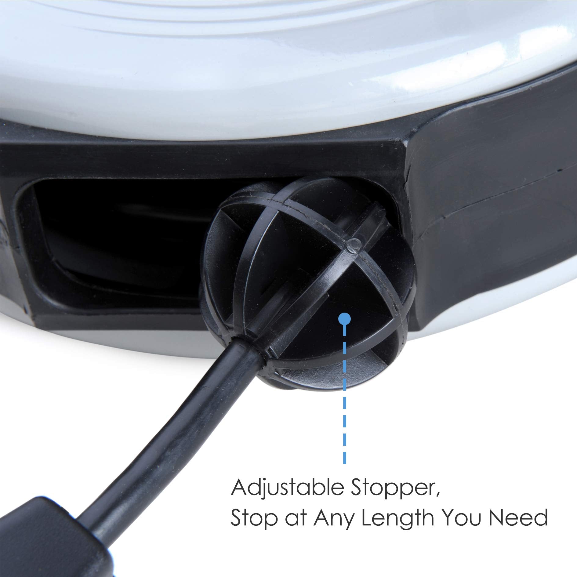 Aceland 25Ft Retractable Extension Cord Reel With 3 Electrical Outlets, 16Awg/3C Sjtw Power Cord For Indoor & Outdoor Use, Ul Li
