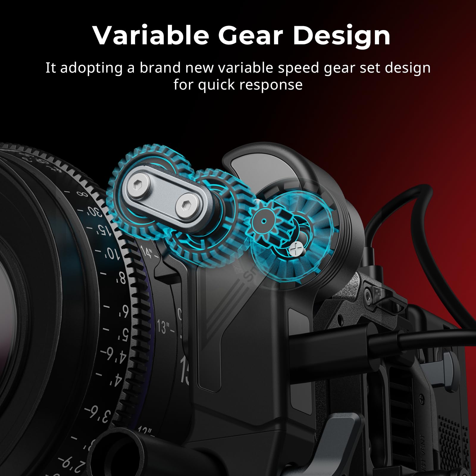 Smallrig Wireless Receiver Motor (Lite), 4.3 Kgf.Cm Peak Torque, Supports Pd & Qc Fast Charging, Low Latency And Precise Control