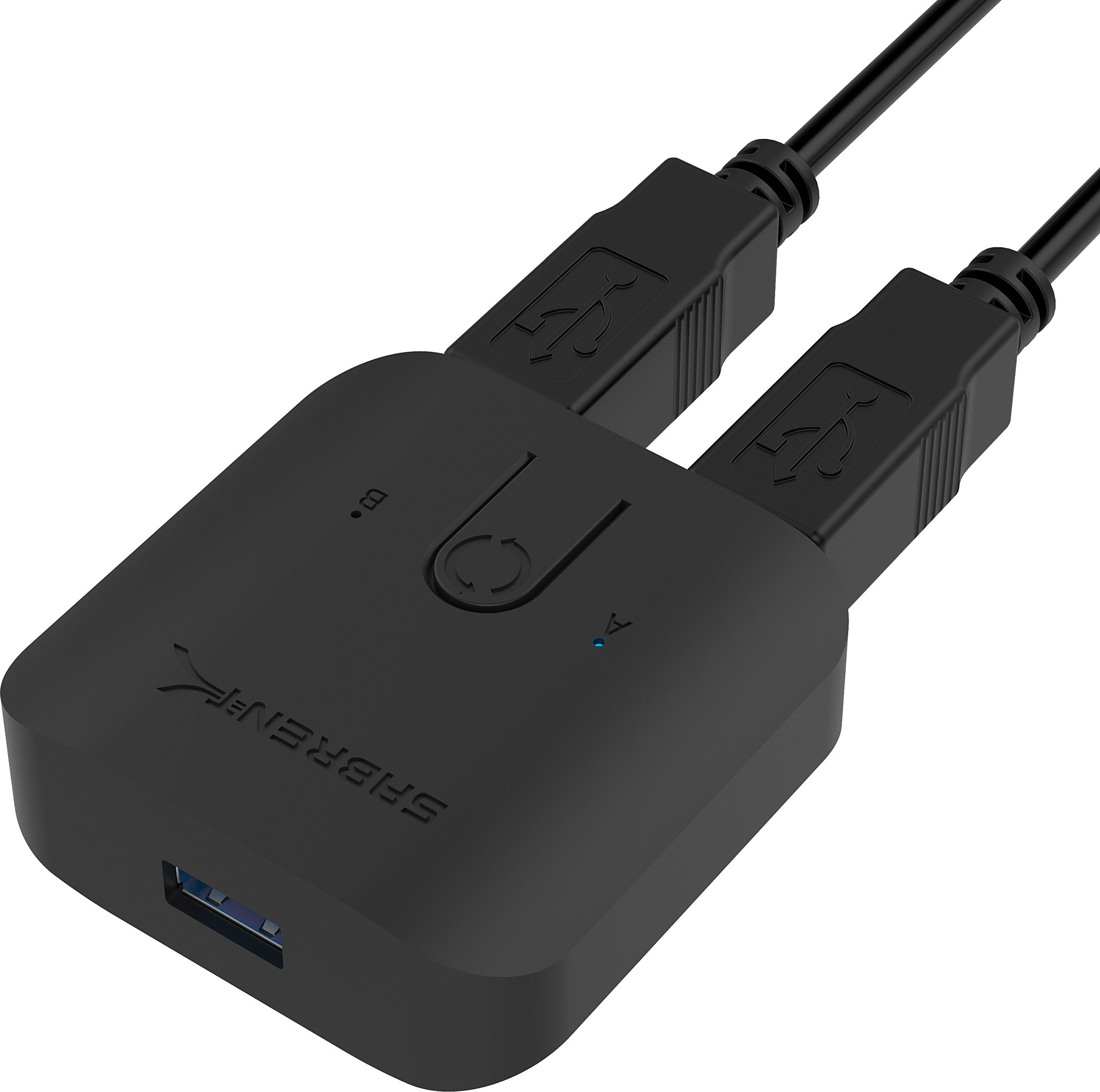 Sabrent Usb 3.0 Sharing Switch For Multiple Computers And Peripherals Led Device Indicators (Usb Sw30) Black