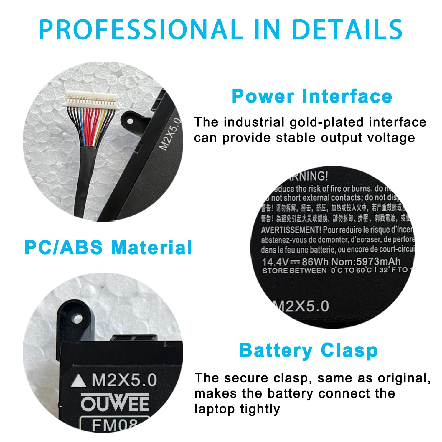 Ouwee Hstnn Lb8B Fm08 Laptop Battery Compatible With Hp Omen 17 An013Tx 17 An014Tx 17 An014Ng 17 An008Ur Series Tpn Q195 922752