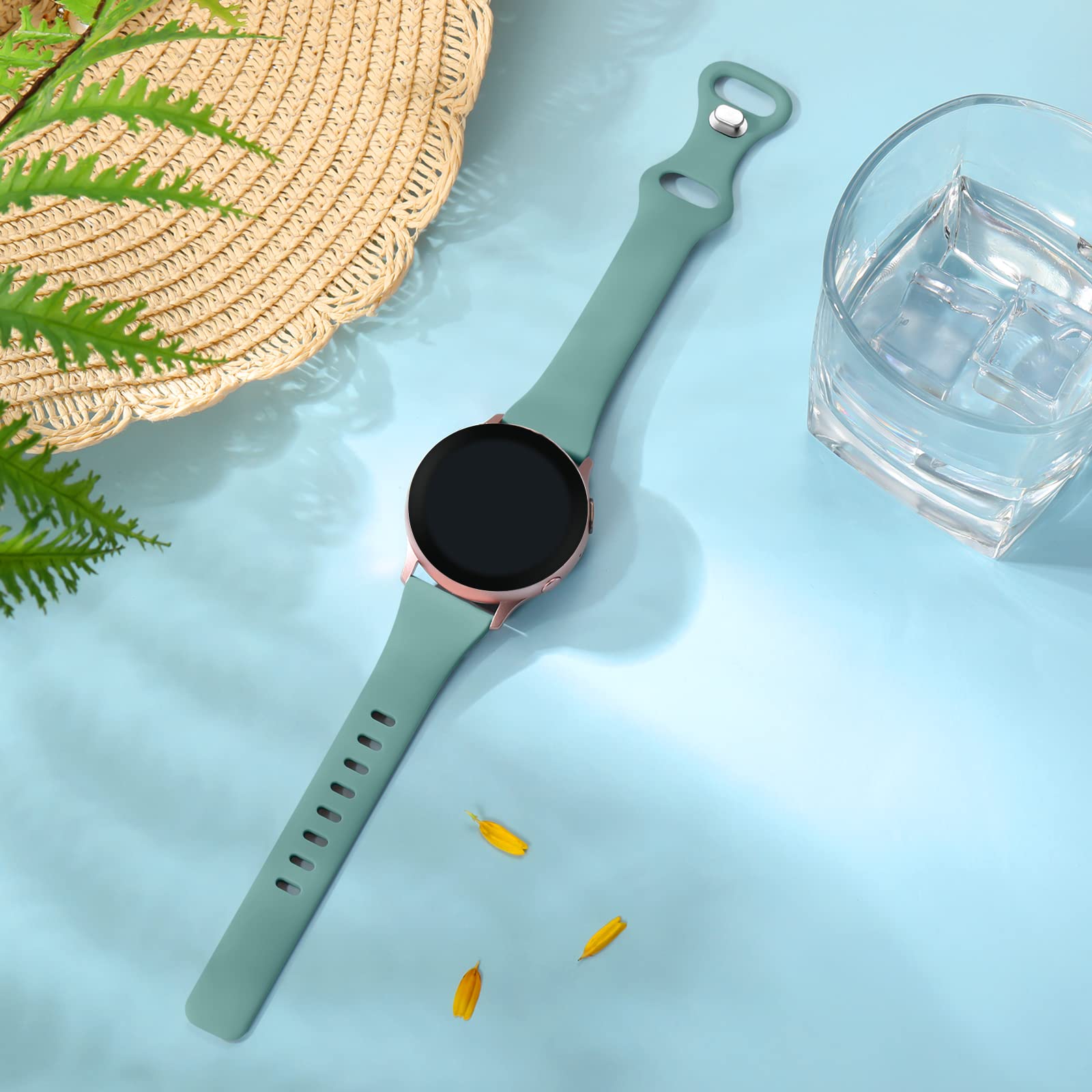 Imivio Compatible With Samsung Galaxy Watch 5 Band/Galaxy Watch 6 Band/Samsung Watch 4 Bands 40Mm 44Mm, 20Mm Soft Slim Replaceme