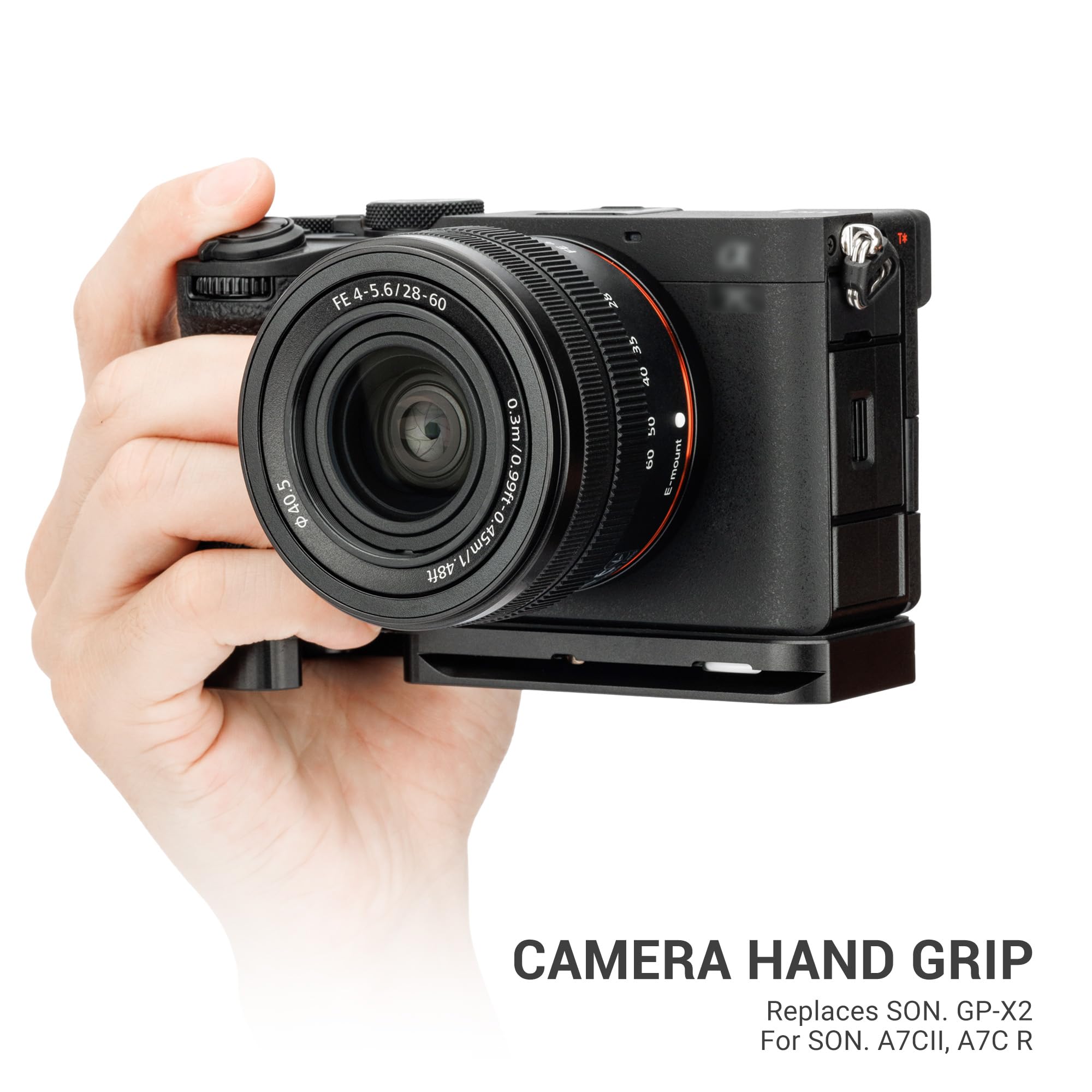 Jjc Gp X2 Metal Hand Grip Extension Bracket For Sony A7Cii A7C Ii A7Cr A7C R Camera, For Airtag Holder, Anti Slip Pad, With Arca