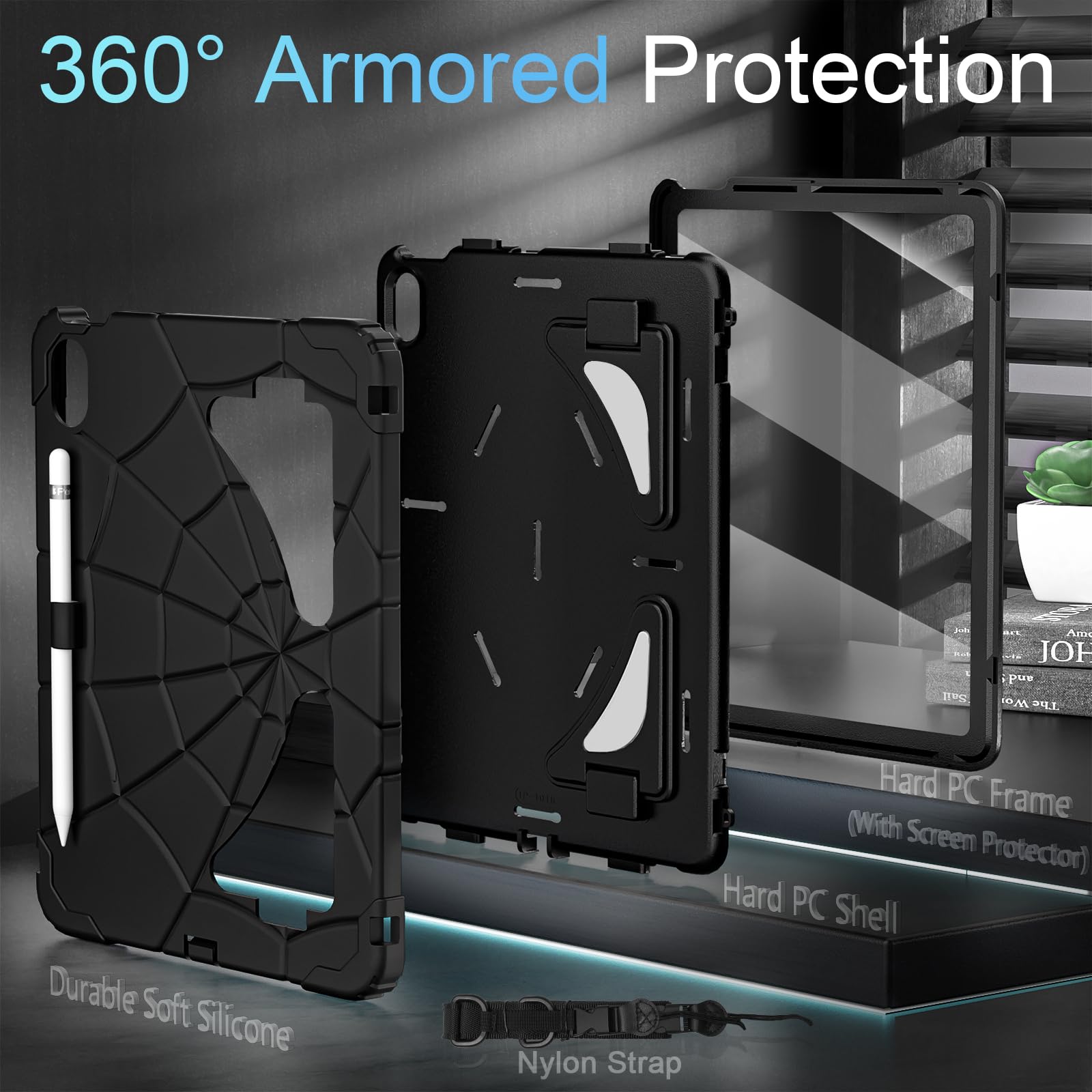 Auizotl Case For Ipad 10Th Generation Case 10.9 Inch,Kids Friendly Ipad Case 10Th Generation With Screen Protector Shoulder Stra