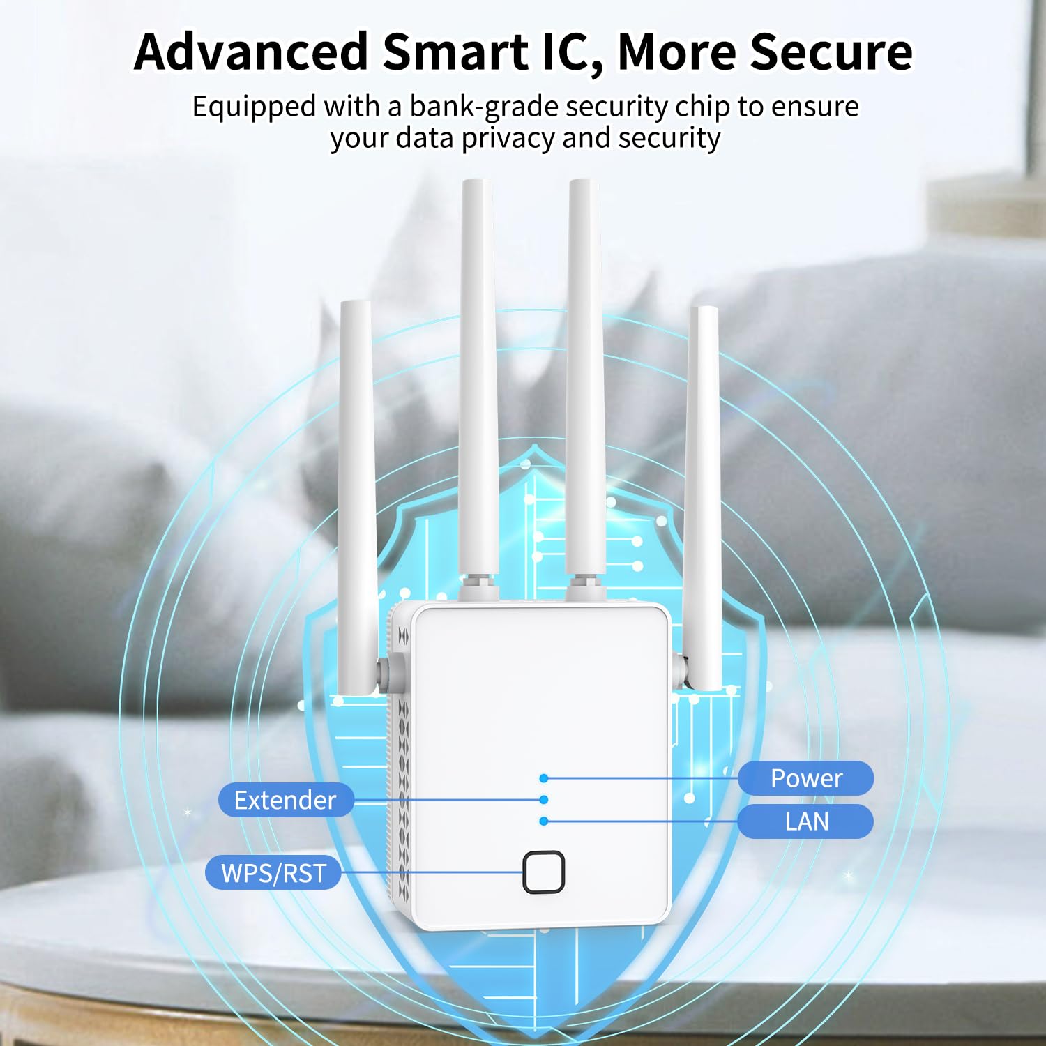 Wifi Extender, 2024 Fastest Wifi Booster 1200Mbps Dual Band (5Ghz/2.4Ghz) Wifi Extenders Signal Booster For Home, Wifi Repeater