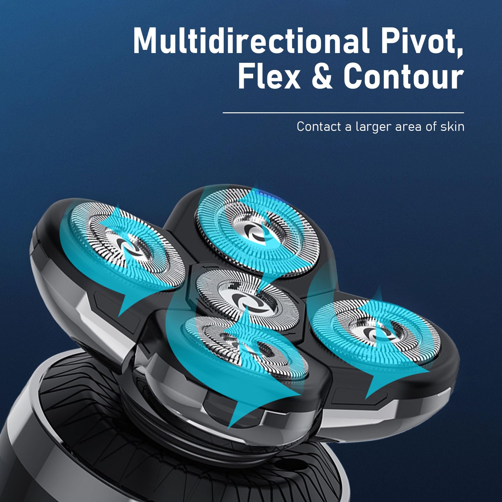 Electric Shavers For Men,Head Shavers For Bald Men Wet And Dry Shaving,Waterproof Rotary Shaver Mens Grooming Kit,Usb Rechargeab