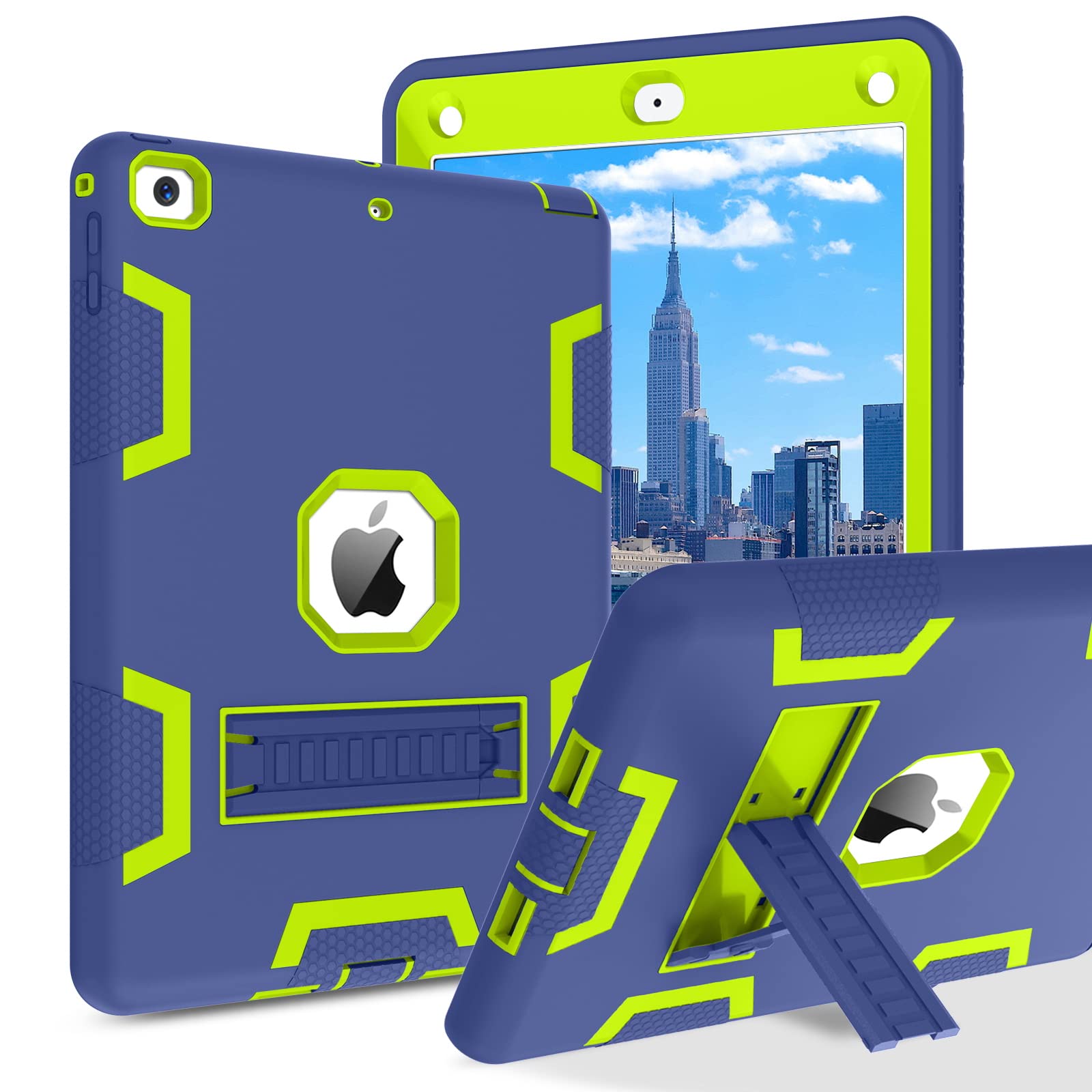 Bentoben For Ipad 6Th Generation Case, Ipad 5Th Generation Case, Ipad 9.7 2018/2017 Case, 3 In 1 Heavy Duty Rugged Shockproof Ki