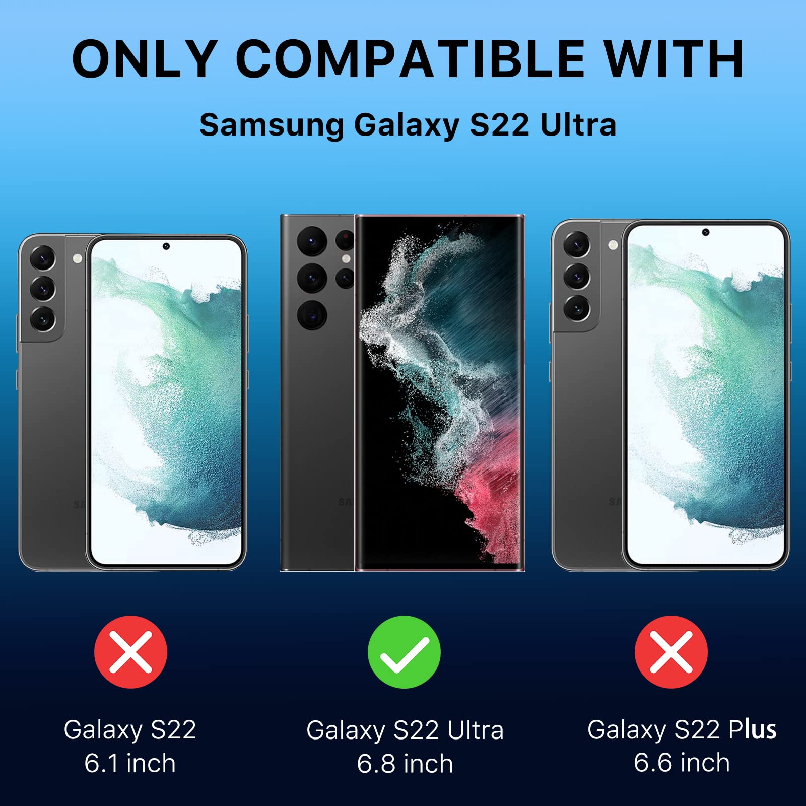 Mybat Pro Clear Bicolor Case For Samsung Galaxy S22 Ultra Case 6.8 Inch, Slim Stylish Mood Series Military Grade Drop Shockproof