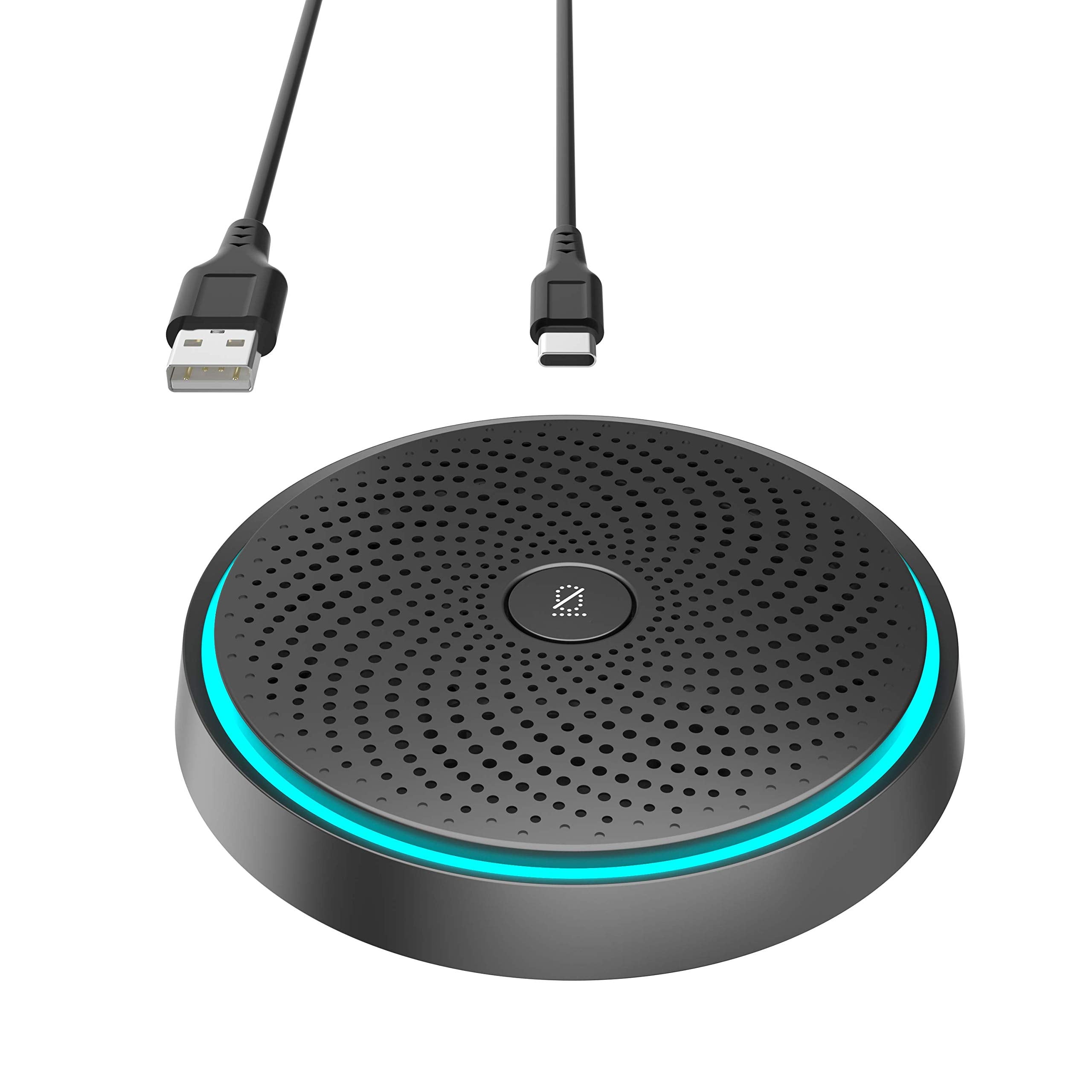 Wise Tiger Usb Conference Microphone For Gaming, Skype, Zoom   360 Omnidirectional Condenser Pc Mic With One Key Mute, Plug & Pl