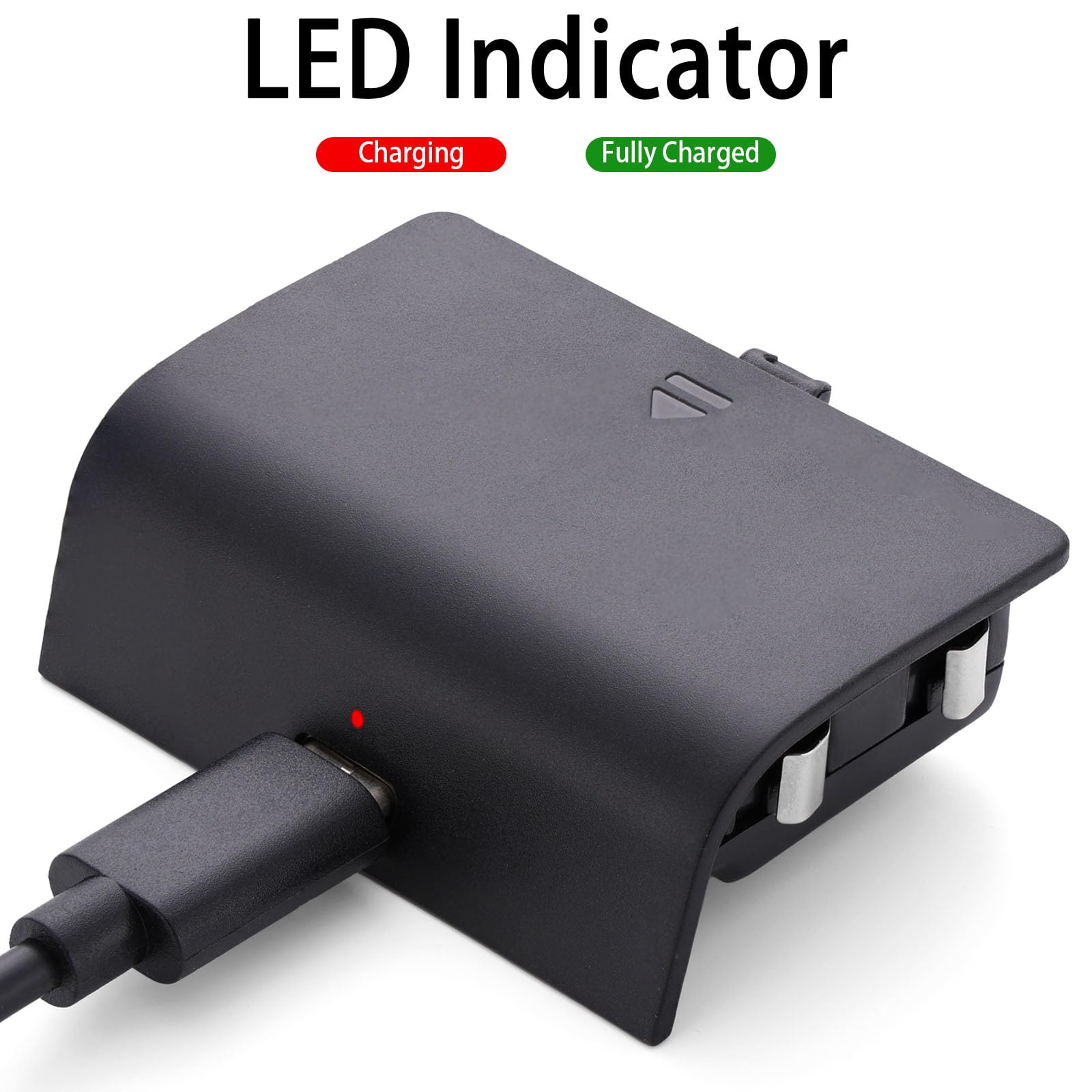 1 Pack Rechargeable Controller Battery Pack For Xbox Series S/X, Upgraded 800 Mah Battery Pack With Usb C Charging Cable And Led