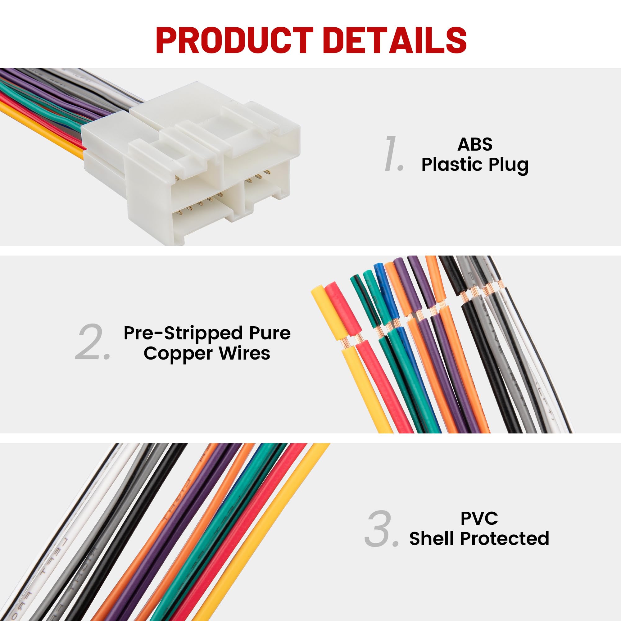 Red Wolf Stereo Wiring Harness Replacement For 1988 2002 Gm Chevrolet Gmc Buick Cadillac Car Radio Wire Harness Antenna Adapter Connector Plug Kit