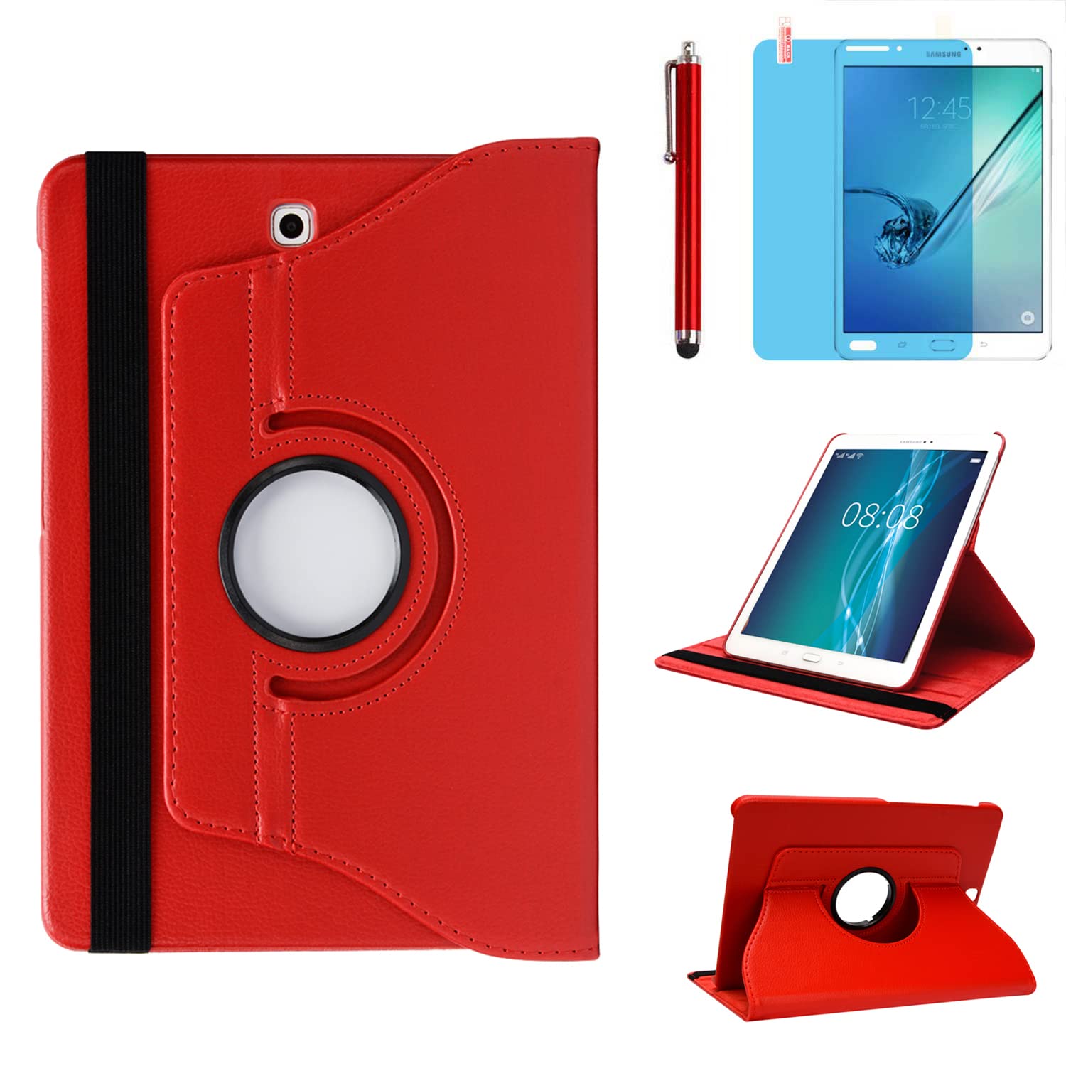 Case For Samsung Galaxy Tab S2 8.0 Inch 2015 (Sm T710 T715 T713 T719),360 Degree Rotating Stand Case Smart Protective Cover,With