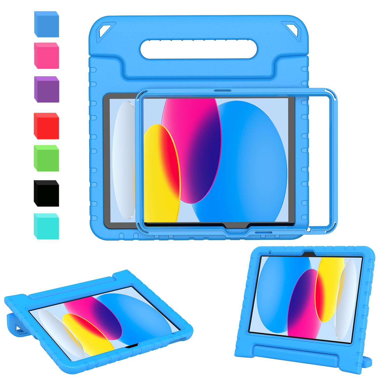 AVAWO Kids Case for New iPad (A16) 11th Generation 11 Inch 2025, iPad 10th Generation 10.9 2022 with Built-in Screen Protector D